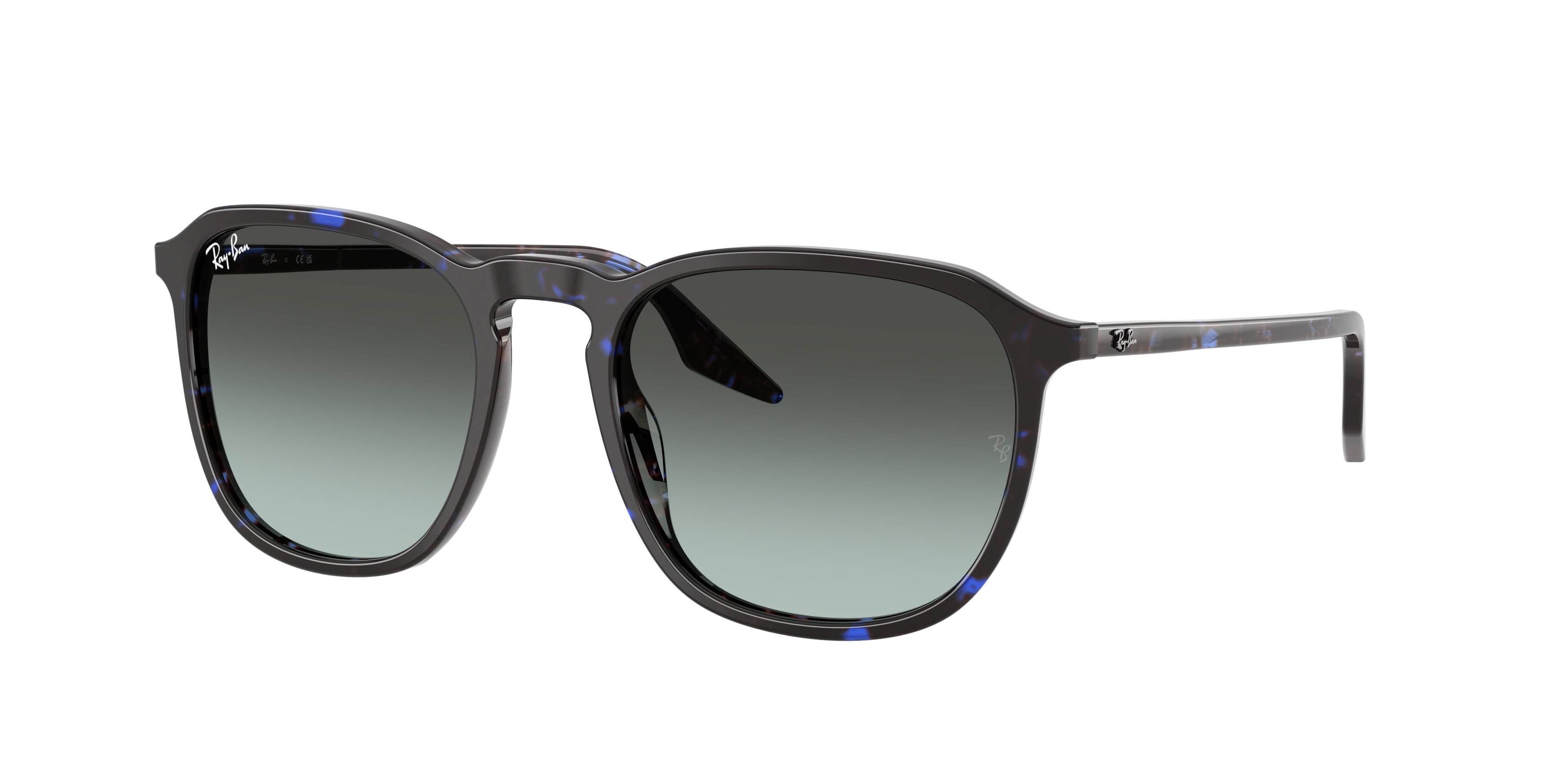 Ray-Ban RB2203 Square Sunglasses  1430GK-Havana Blue Turtle 55-145-20 - Color Map Blue