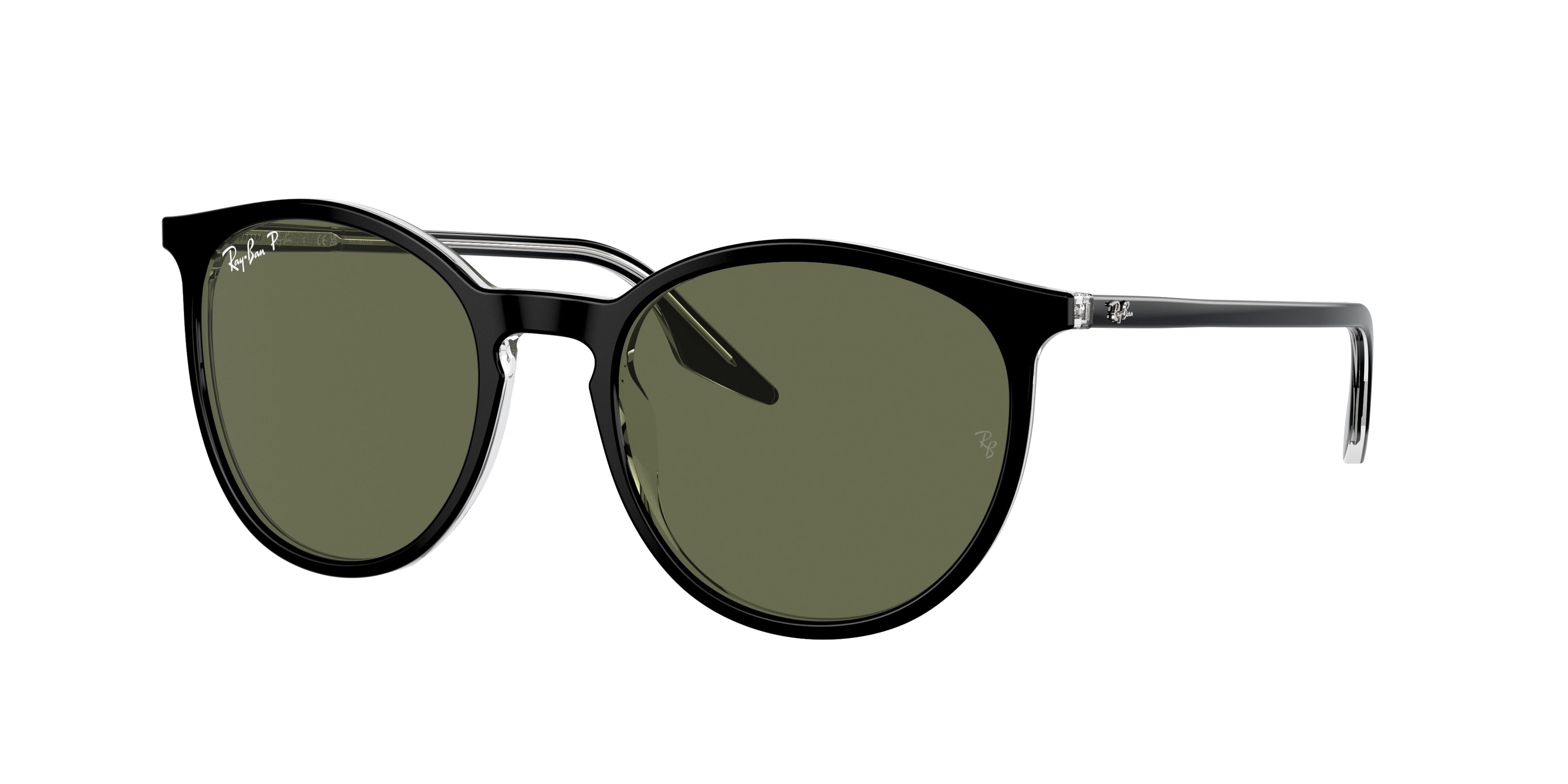 Ray-Ban RB2204F Phantos Sunglasses  919/58-Black On Transparent 54-145-18 - Color Map Black