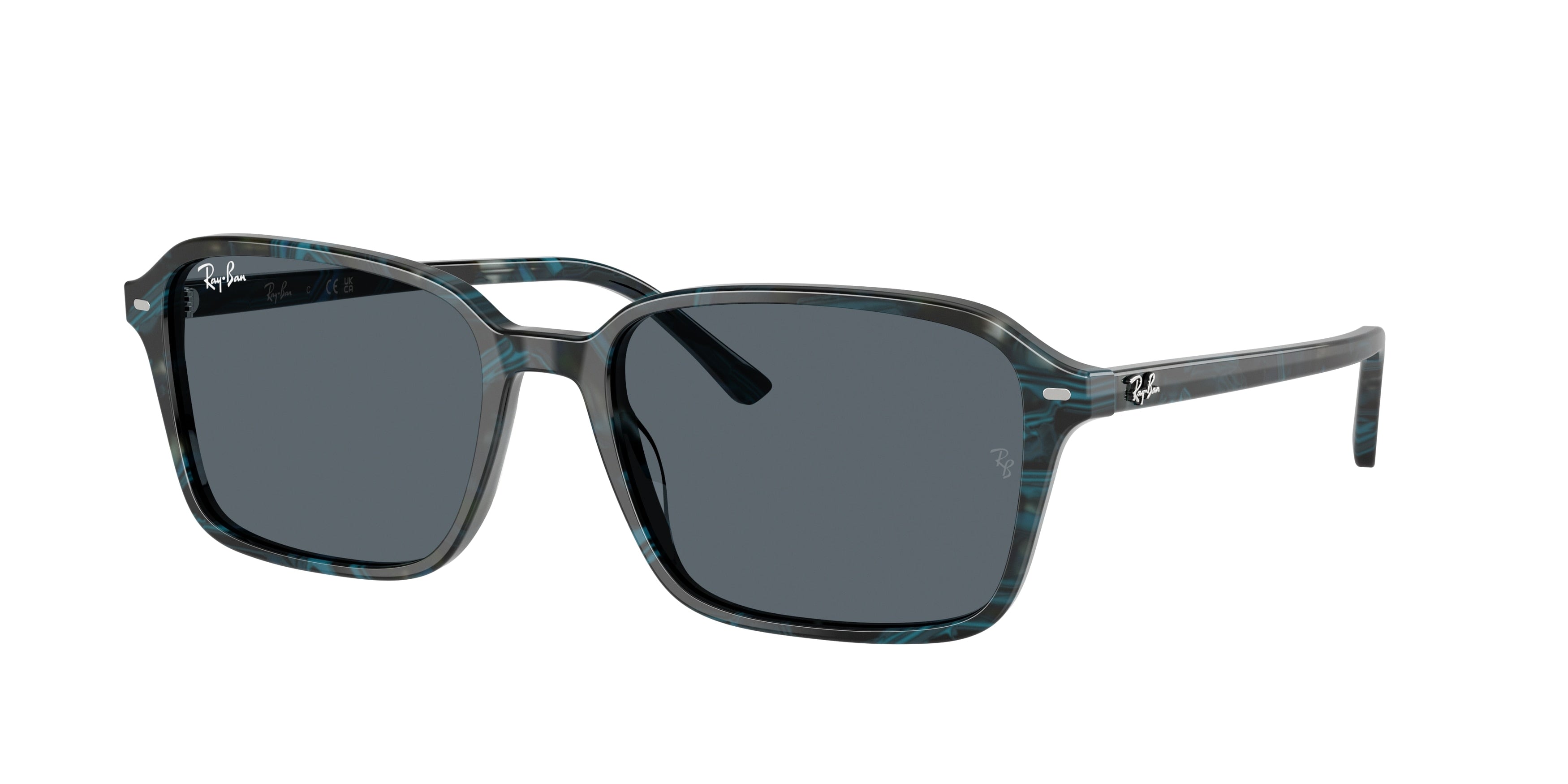 Ray-Ban RAIMOND RB2231F Square Sunglasses  1417R5-Transparent Fantasy Blue & Grey 56-145-18 - Color Map Blue