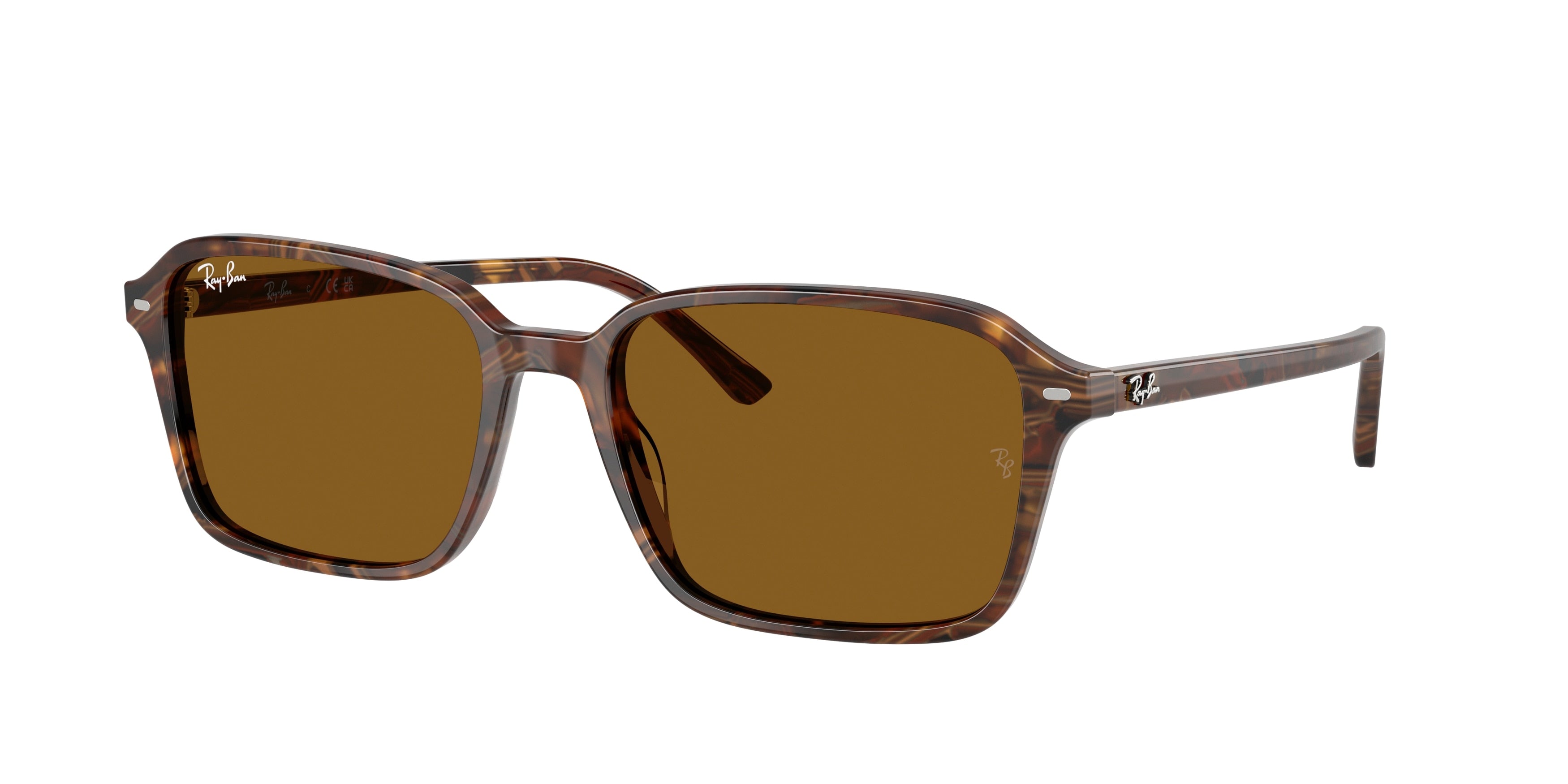 Ray-Ban RAIMOND RB2231 Square Sunglasses  141833-Transparent Fantasy Brown 58-145-18 - Color Map Multicolor