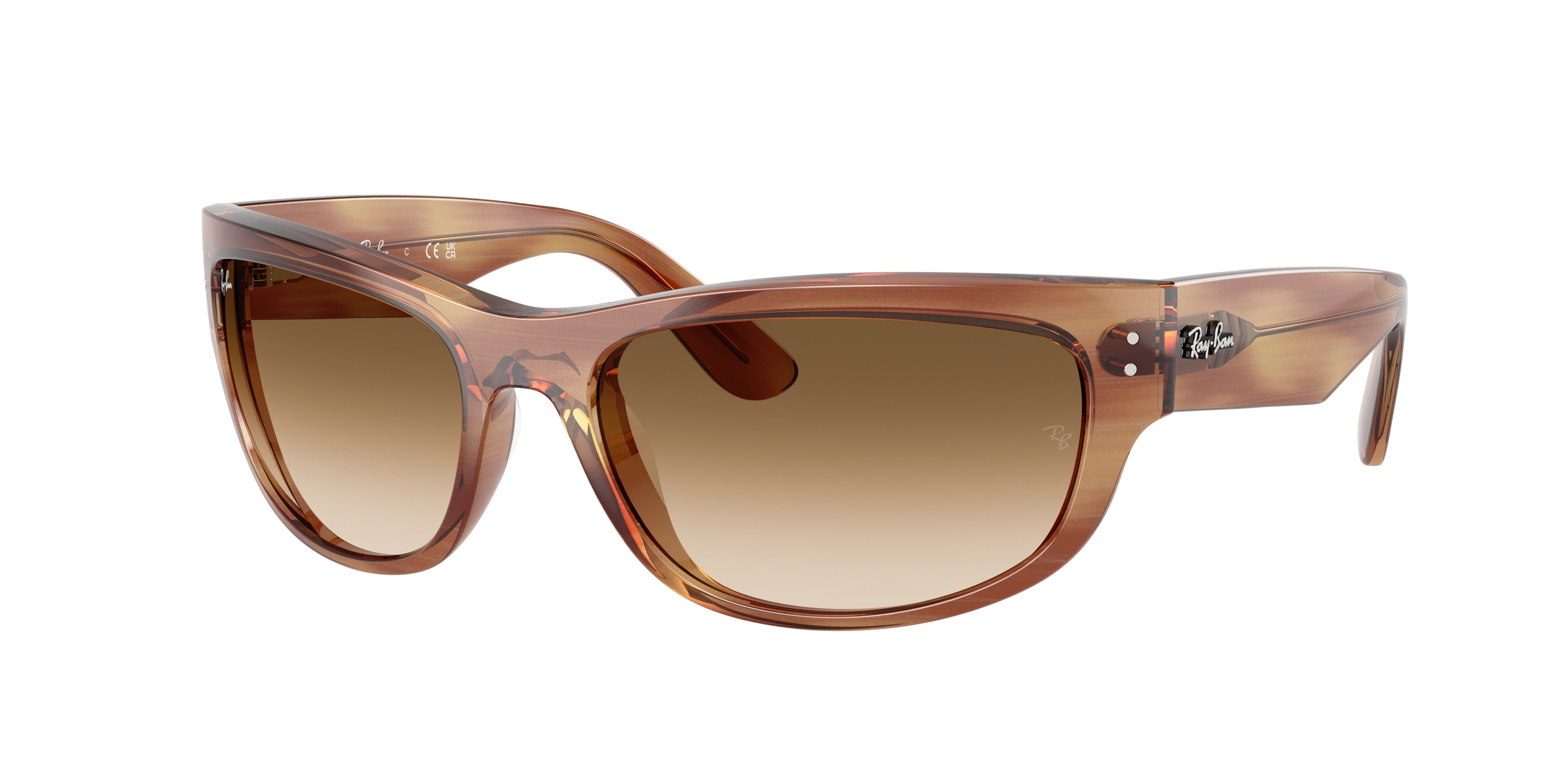 Ray-Ban MEGA BALORAMA RB2289 Pillow Sunglasses  140351-Striped Brown 63-135-19 - Color Map Tortoise