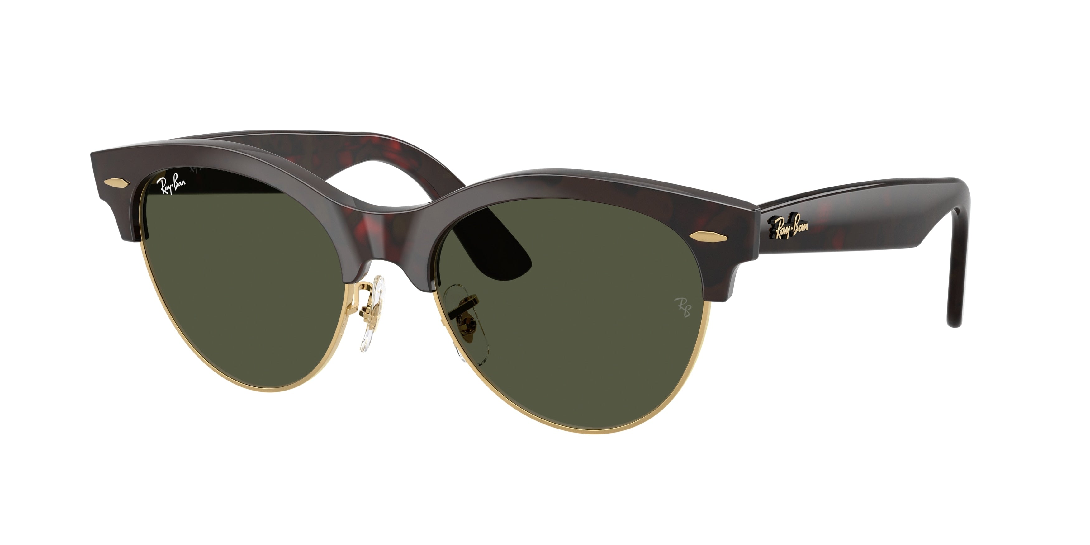 Ray-Ban CLUBMASTER WAY RB2341 Square Sunglasses  990/31-Red Havana On Gold 54-150-19 - Color Map Havana