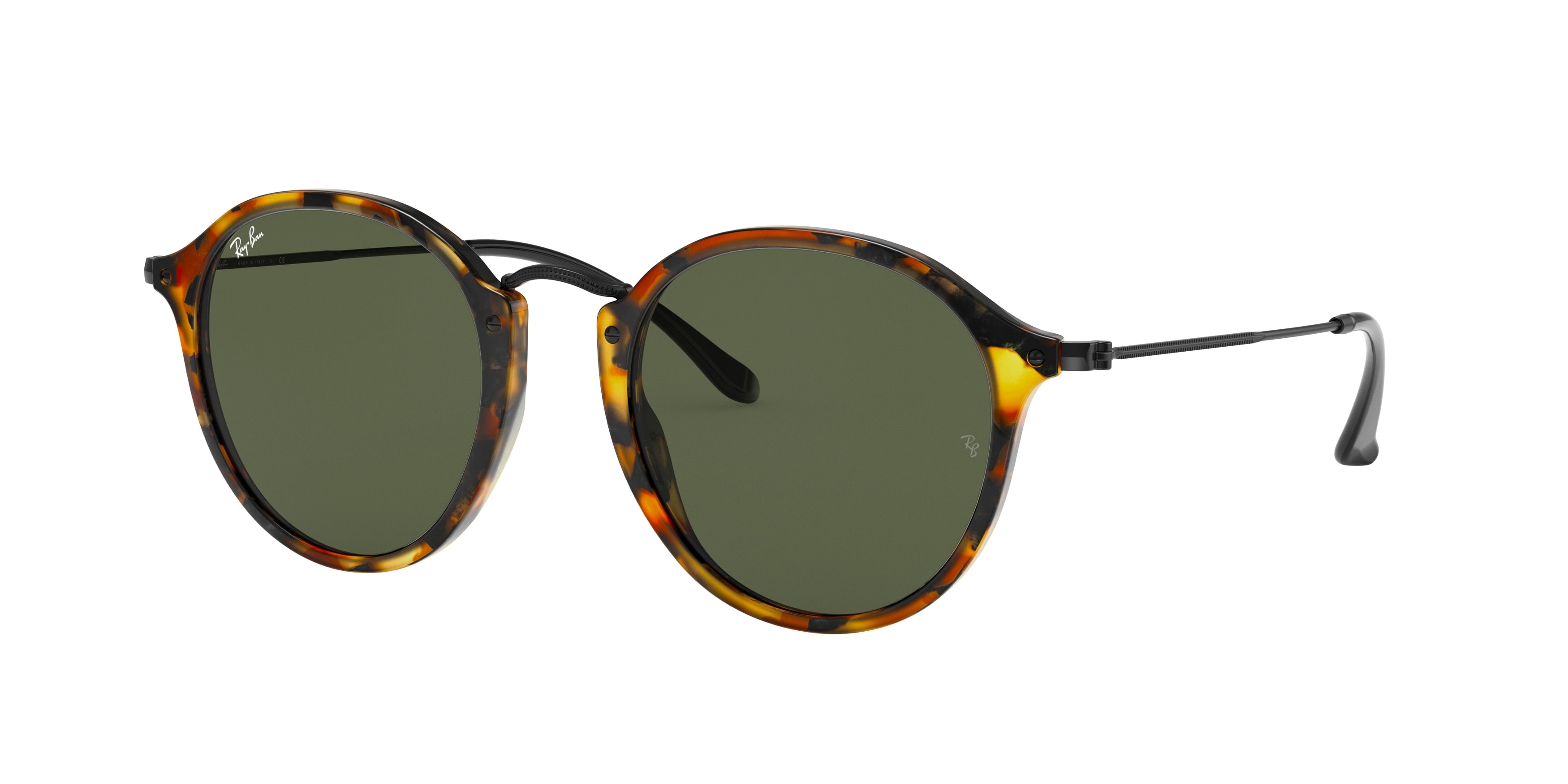 Ray-Ban ROUND RB2447 Round Sunglasses 1157-Black Havana 49-145-21 - Color Map Black