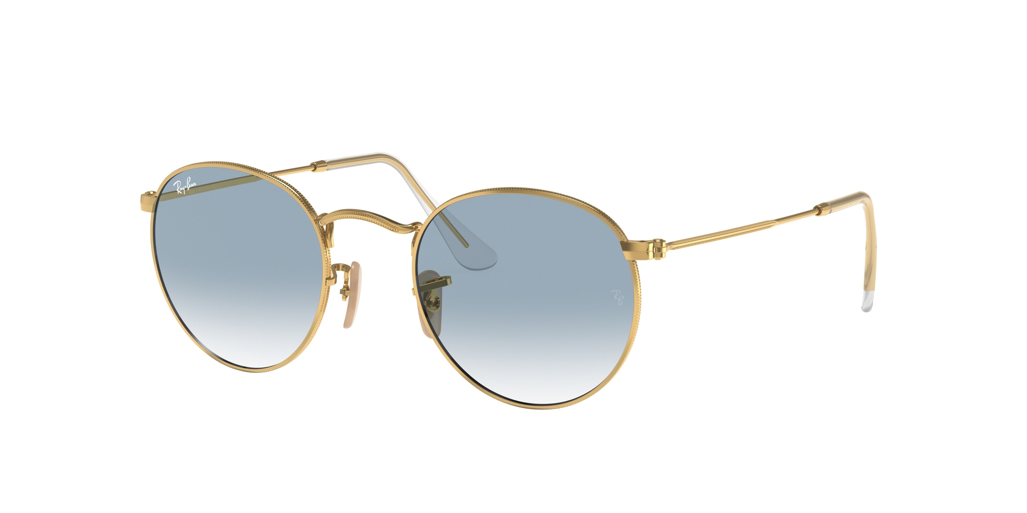 Ray-Ban ROUND METAL RB3447N Round Sunglasses  001/3F-Arista Gold 53-145-21 - Color Map Gold