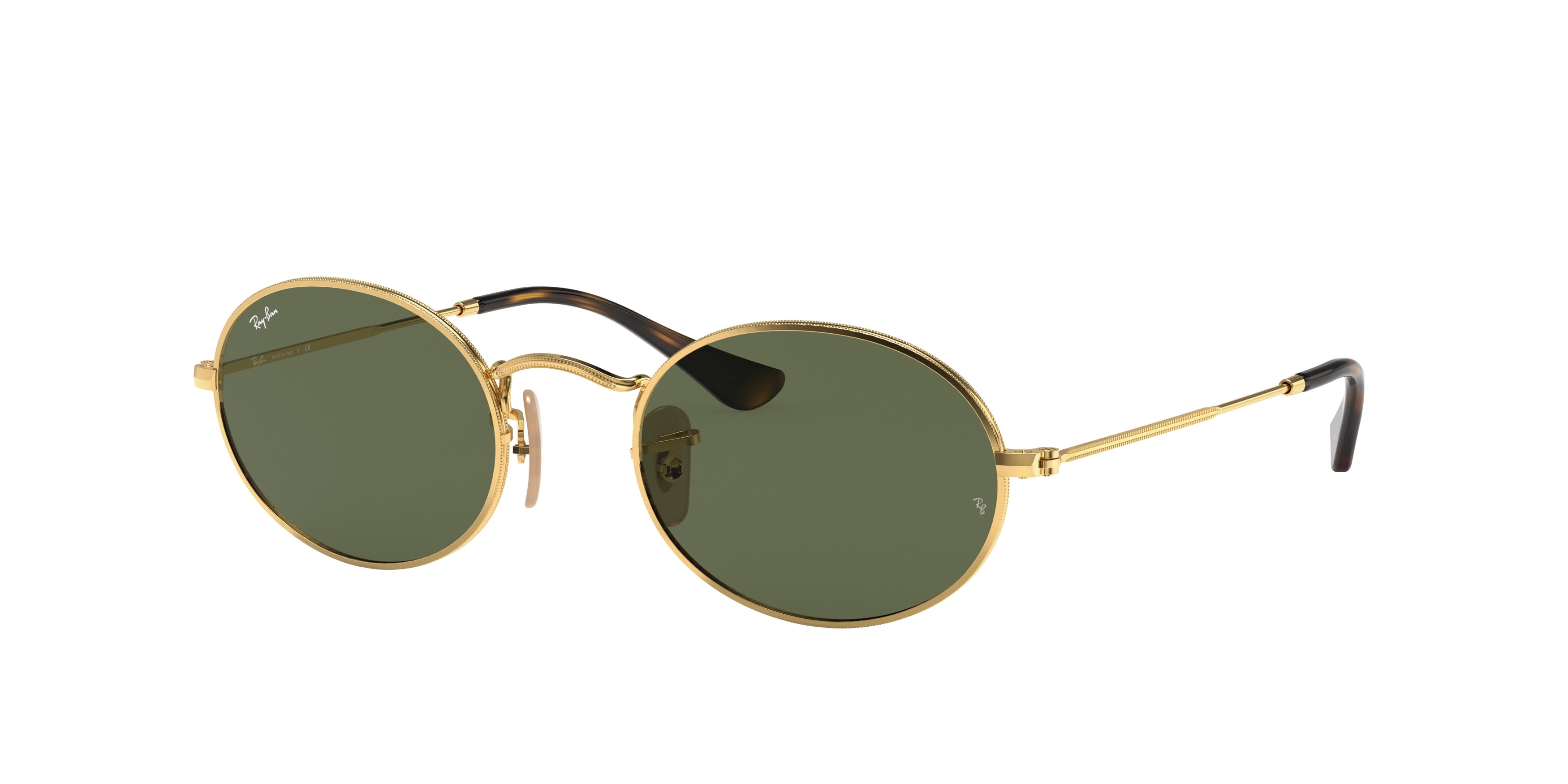 Ray-Ban OVAL RB3547N Oval Sunglasses  001-Arista Gold 51-145-21 - Color Map Gold