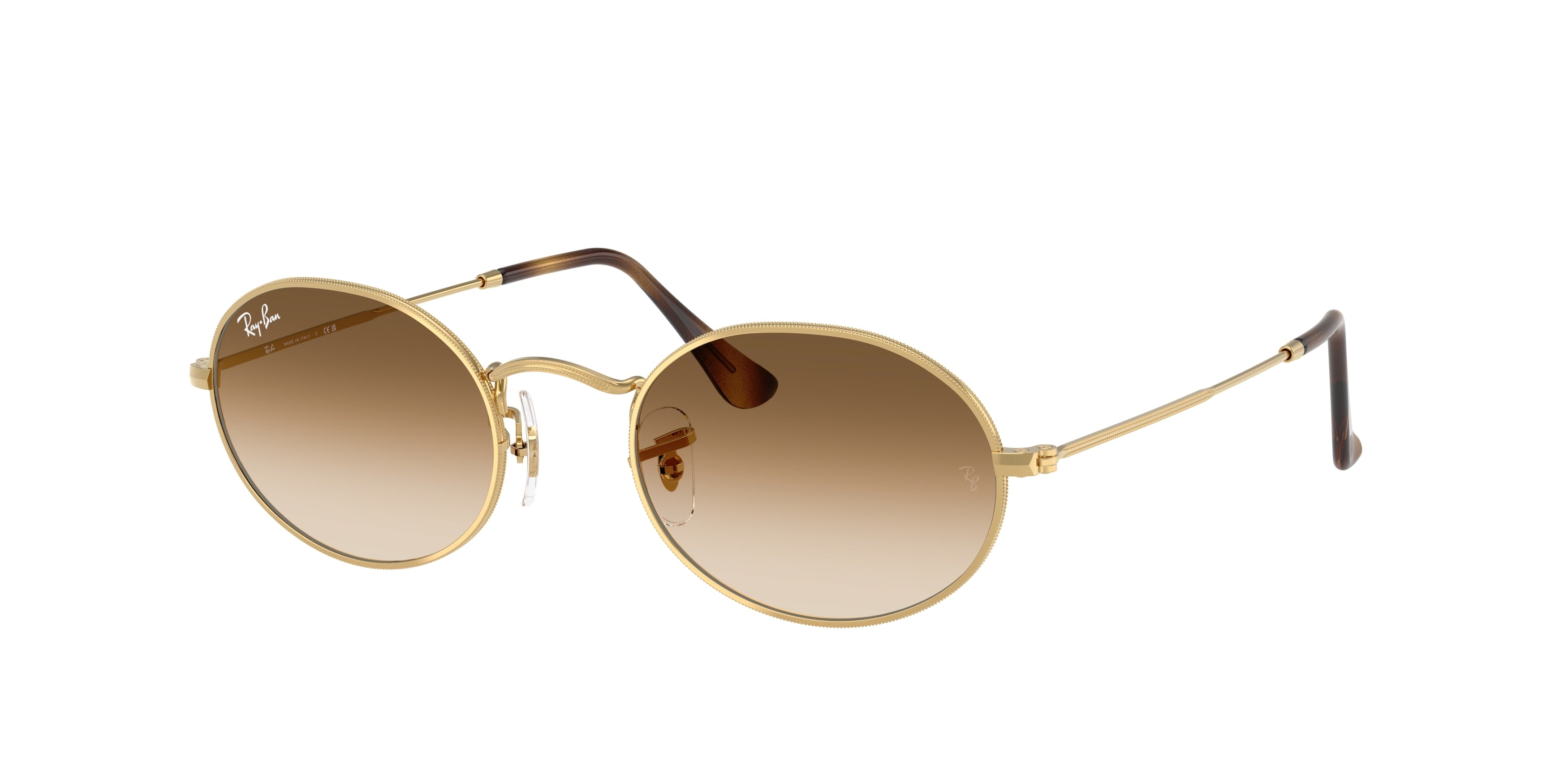 Ray-Ban OVAL RB3547 Oval Sunglasses  001/51-Arista Gold 54-145-21 - Color Map Gold