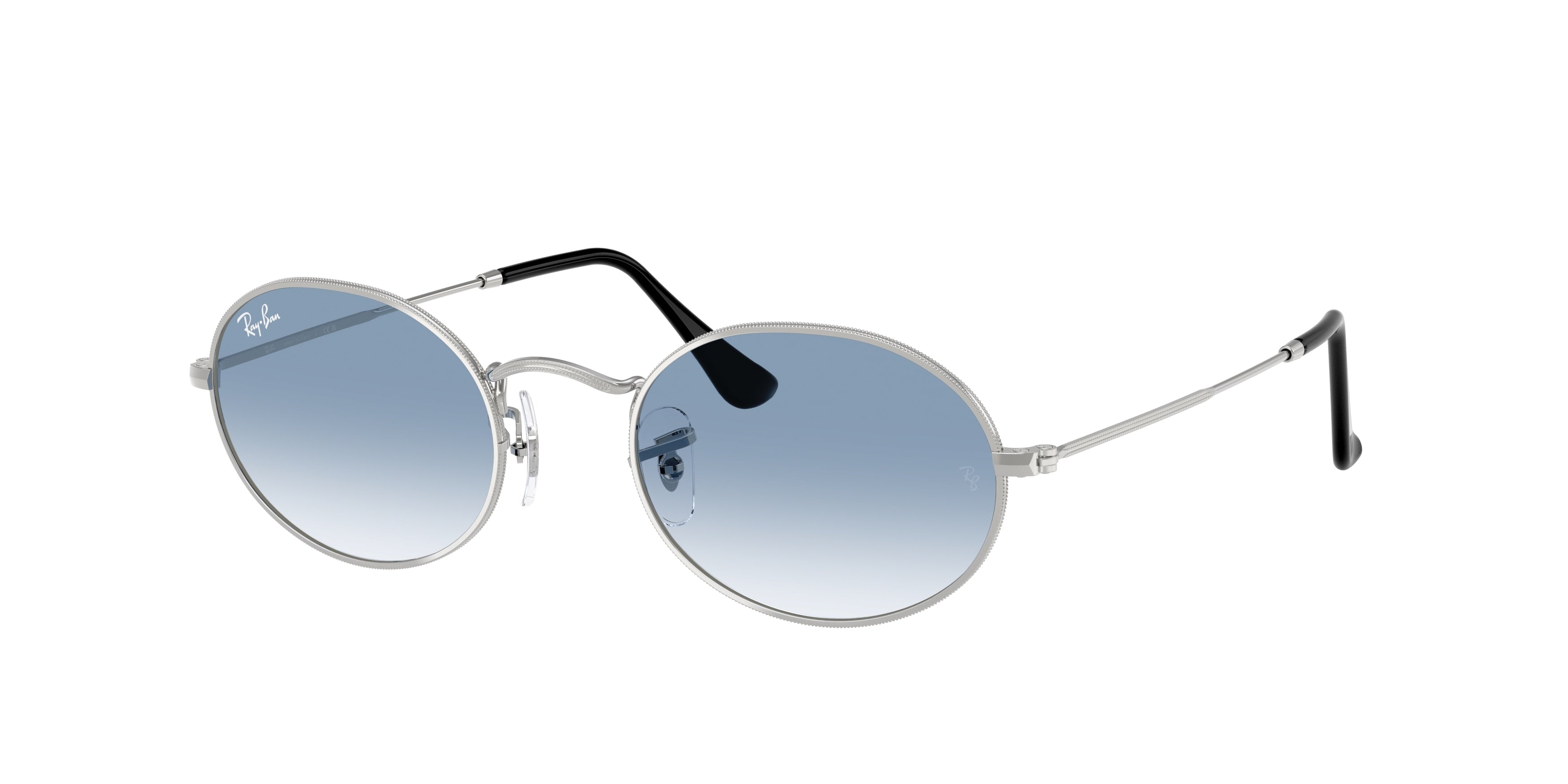 Ray-Ban OVAL RB3547 Oval Sunglasses  003/3F-Silver 54-145-21 - Color Map Silver