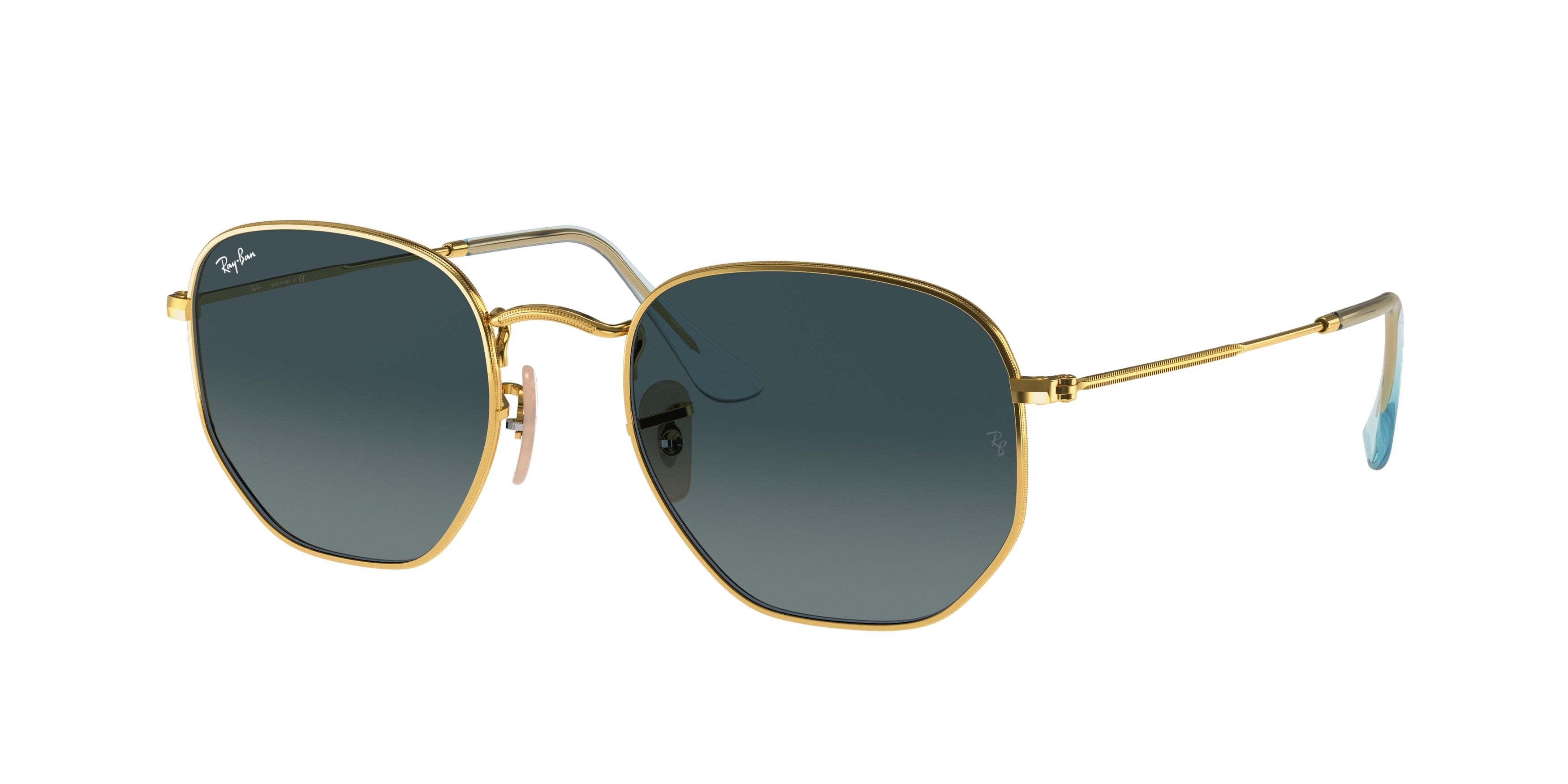 Ray-Ban HEXAGONAL RB3548N Irregular Sunglasses 91233M-Arista Gold 51-145-21 - Color Map Gold