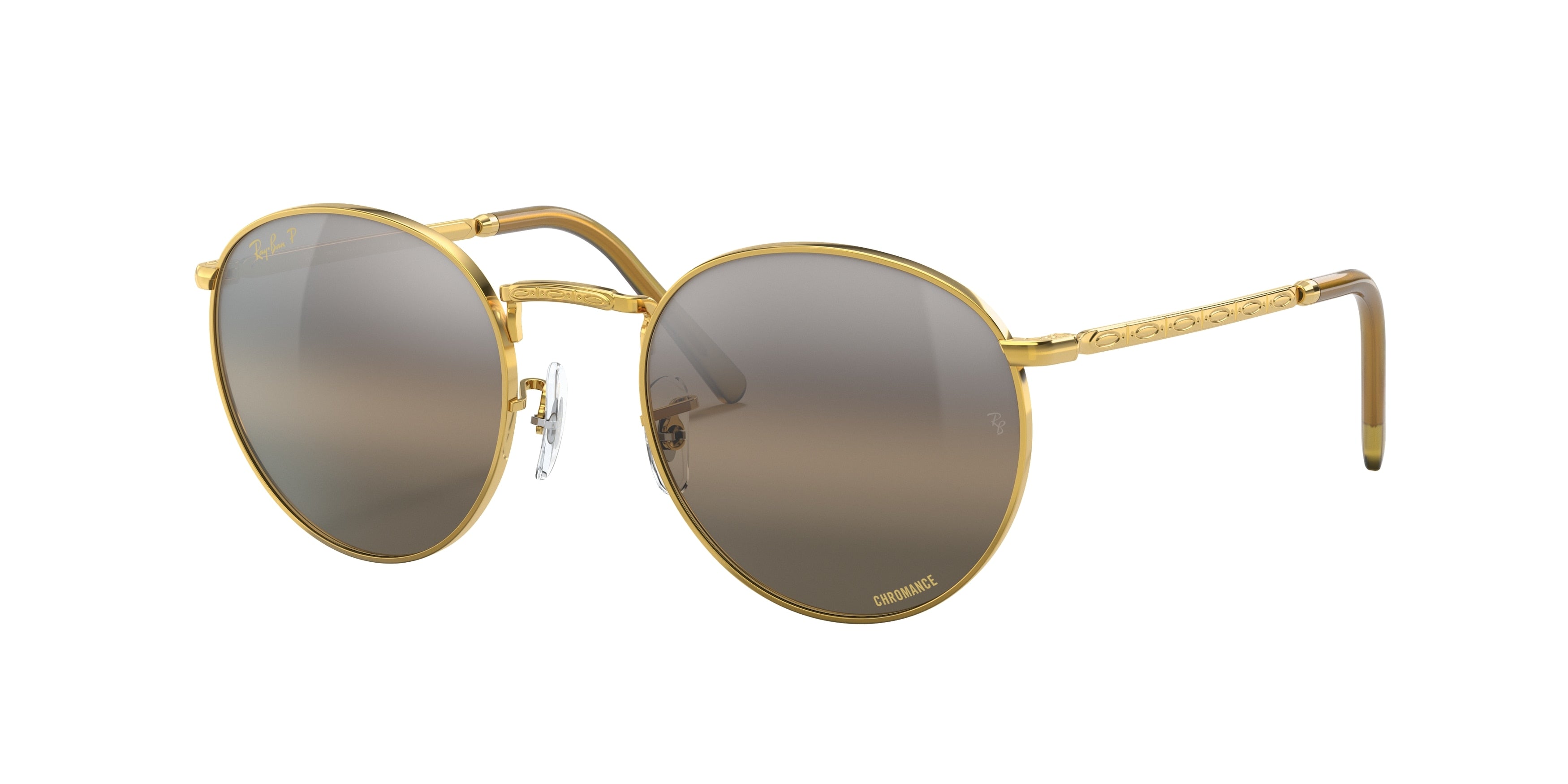 Ray-Ban NEW ROUND RB3637 Phantos Sunglasses  9196G3-Gold 50-140-21 - Color Map Gold
