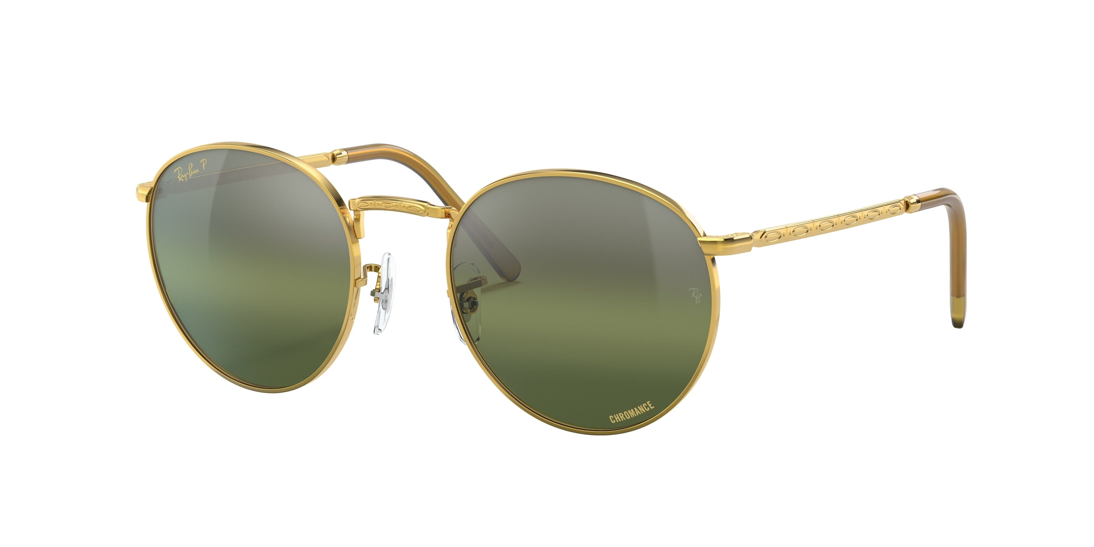 Ray-Ban NEW ROUND RB3637 Phantos Sunglasses  9196G4-Gold 50-140-21 - Color Map Gold