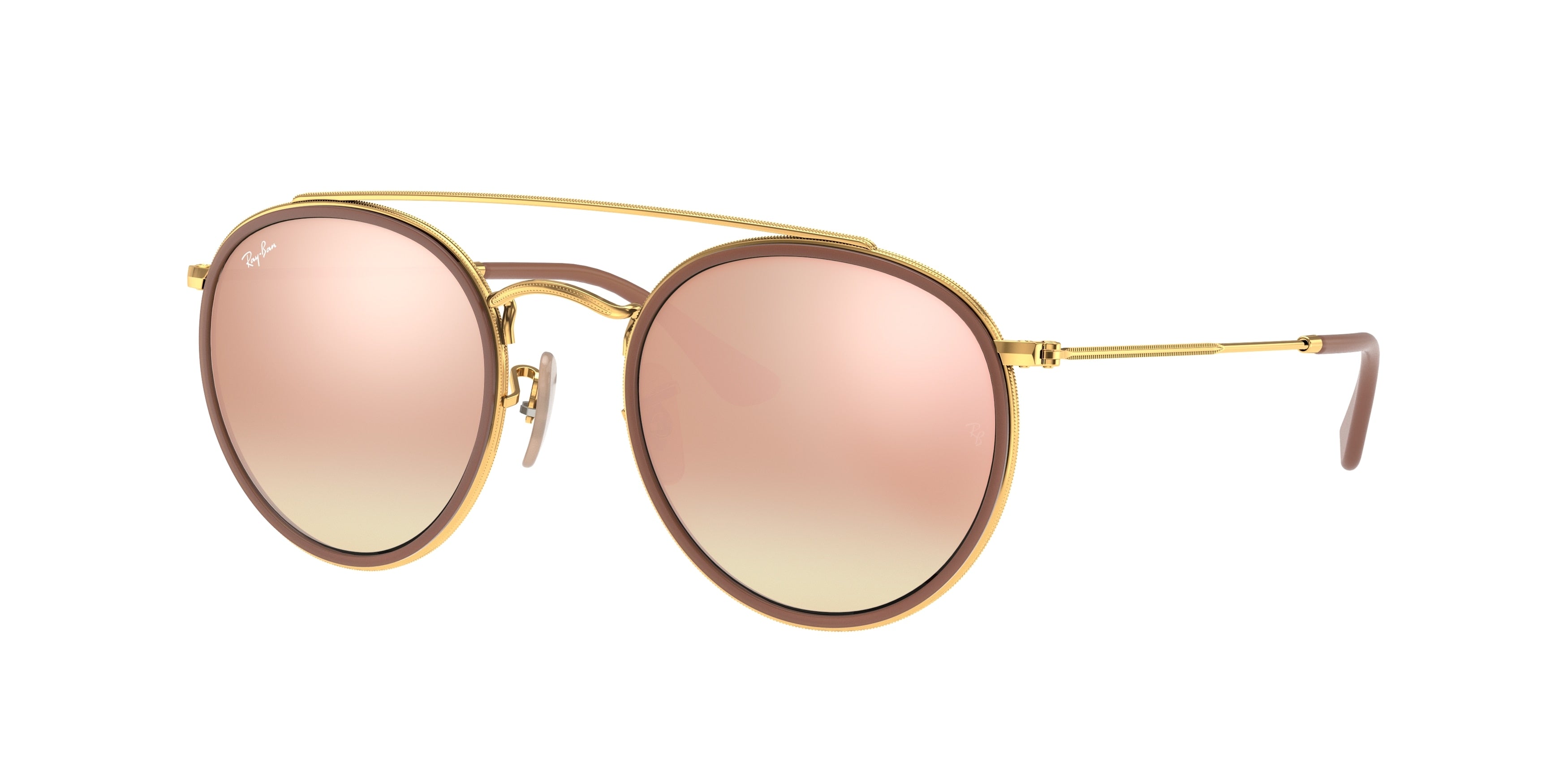 Ray-Ban RB3647N Round Sunglasses 001/7O-Gold 51-145-22 - Color Map Gold