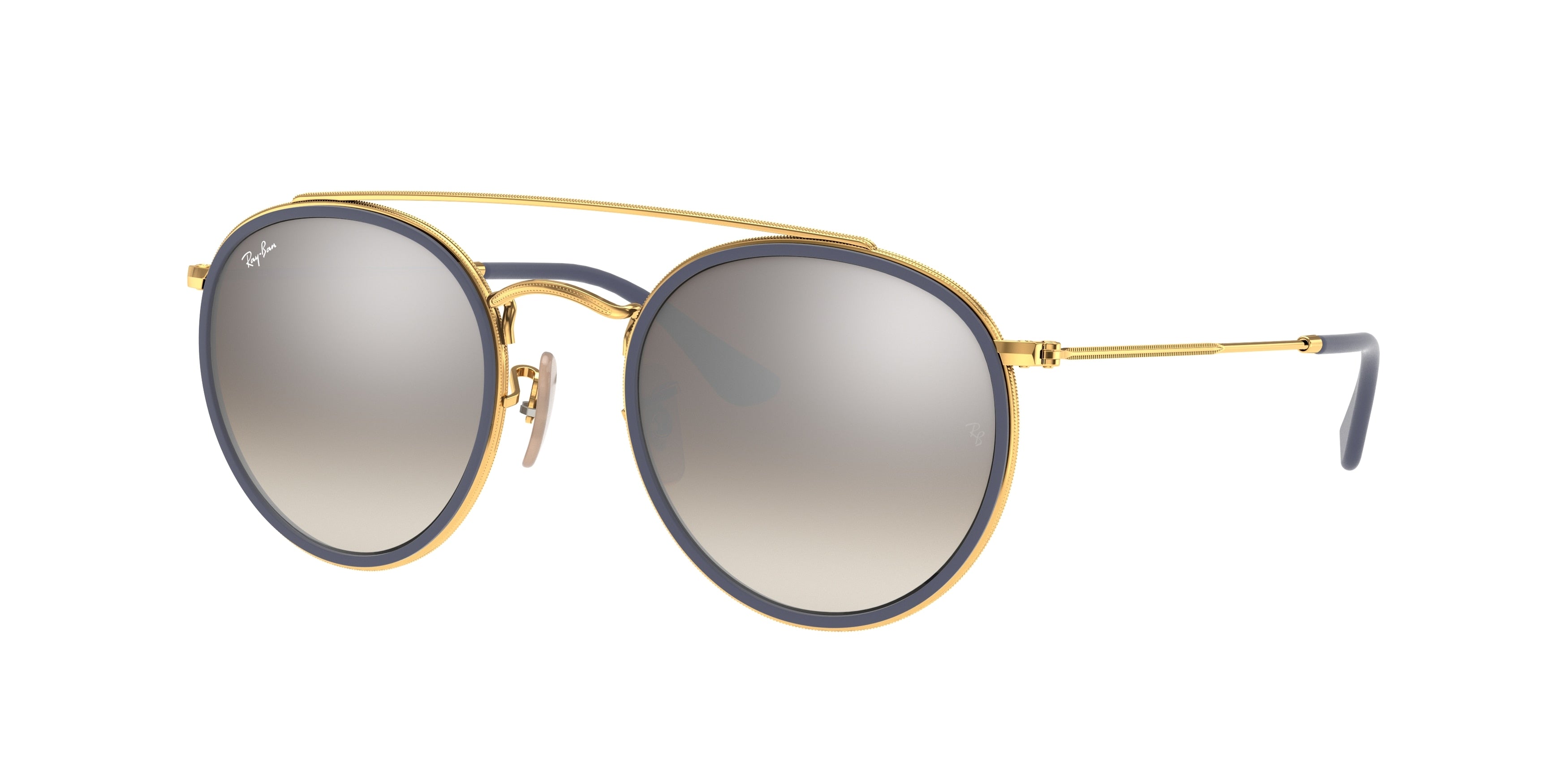 Ray-Ban RB3647N Round Sunglasses 001/9U-Gold 51-145-22 - Color Map Gold