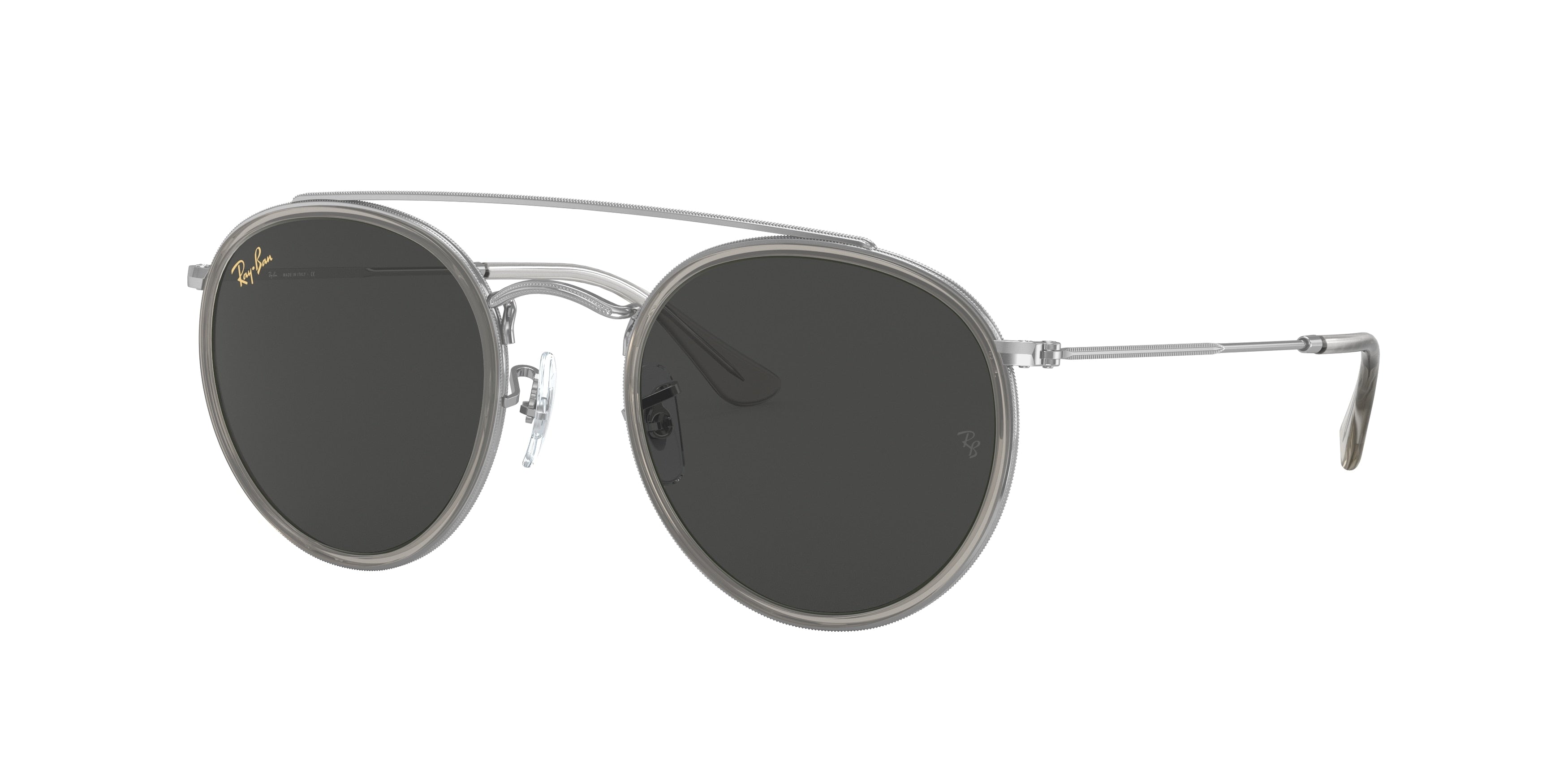 Ray-Ban RB3647N Round Sunglasses 9211B1-Silver 51-145-22 - Color Map Silver