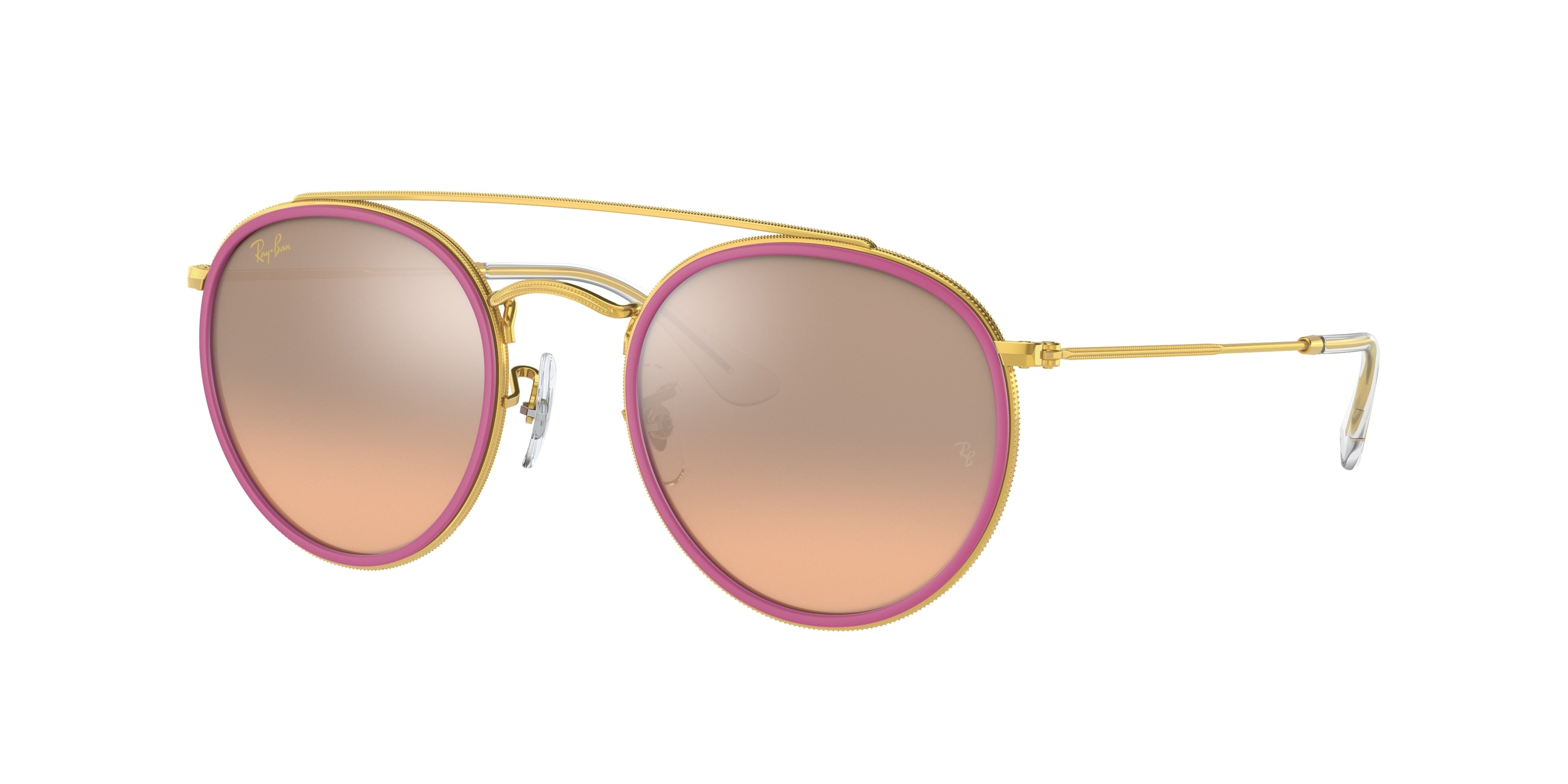 Ray-Ban RB3647N Round Sunglasses 92373E-Gold 51-145-22 - Color Map Gold