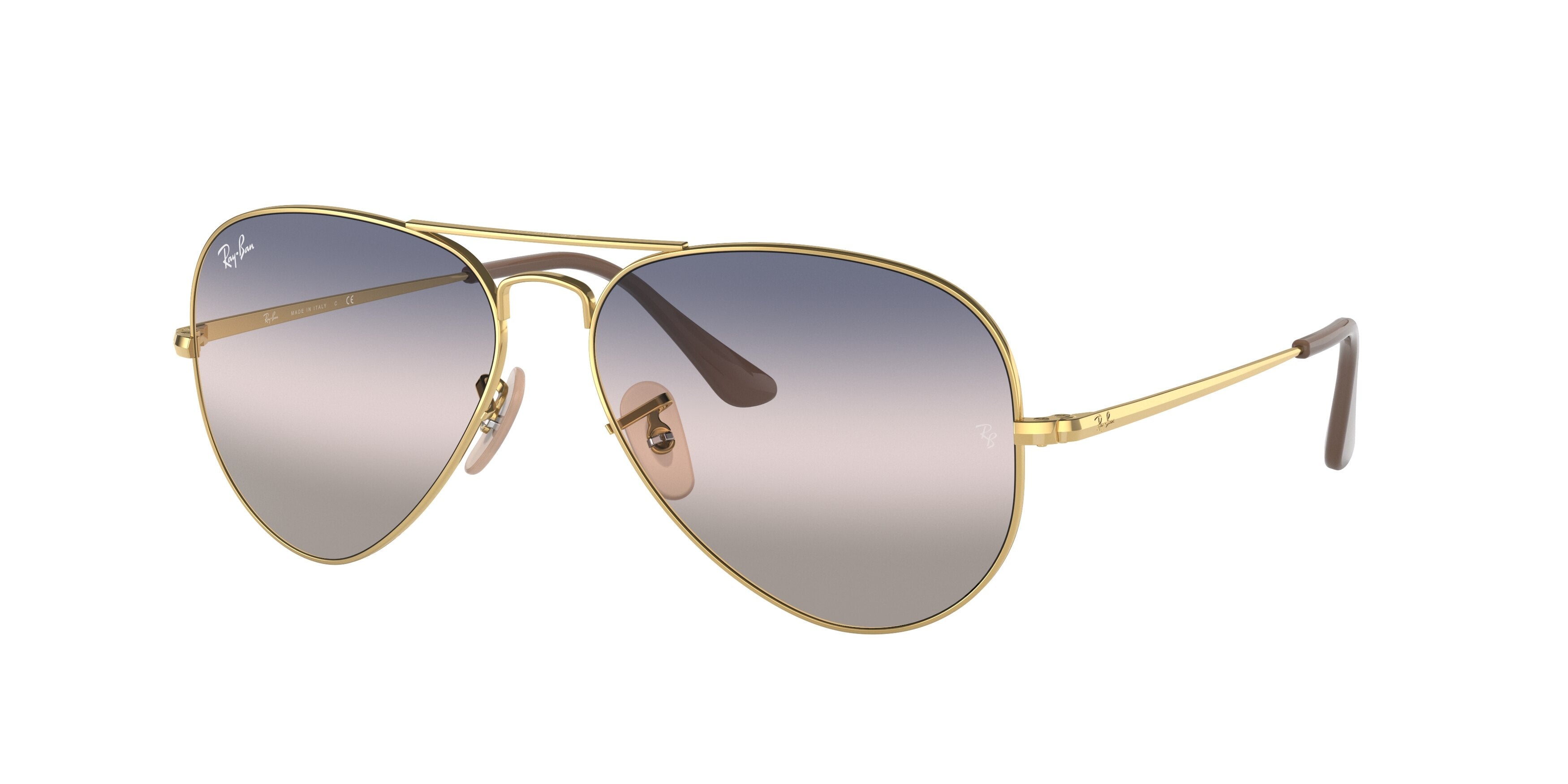 Ray-Ban AVIATOR METAL II RB3689 Pilot Sunglasses 001/GE-Gold 62-140-14 - Color Map Gold