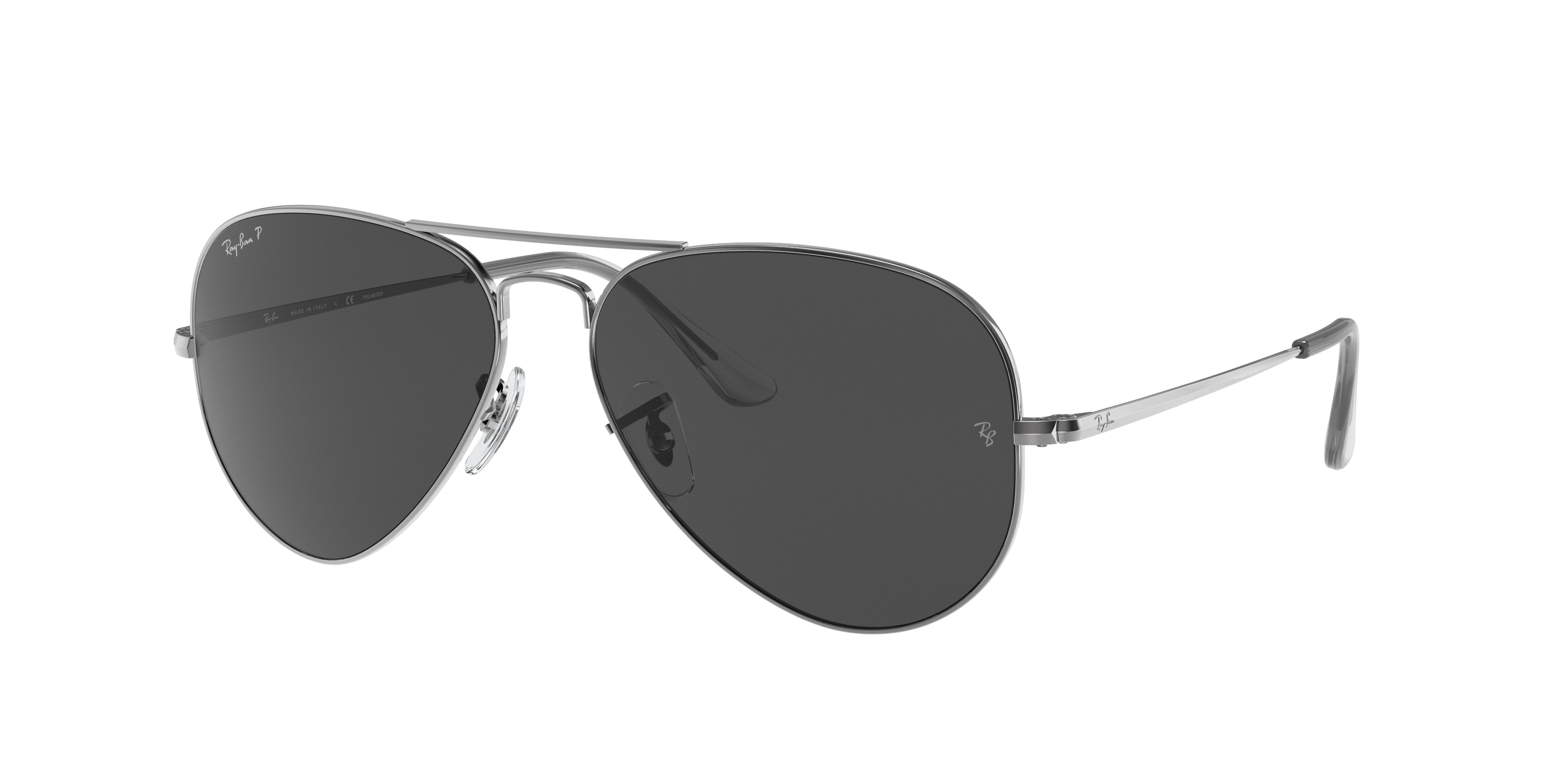 Ray-Ban AVIATOR METAL II RB3689 Pilot Sunglasses  004/48-Gunmetal 62-140-14 - Color Map Grey