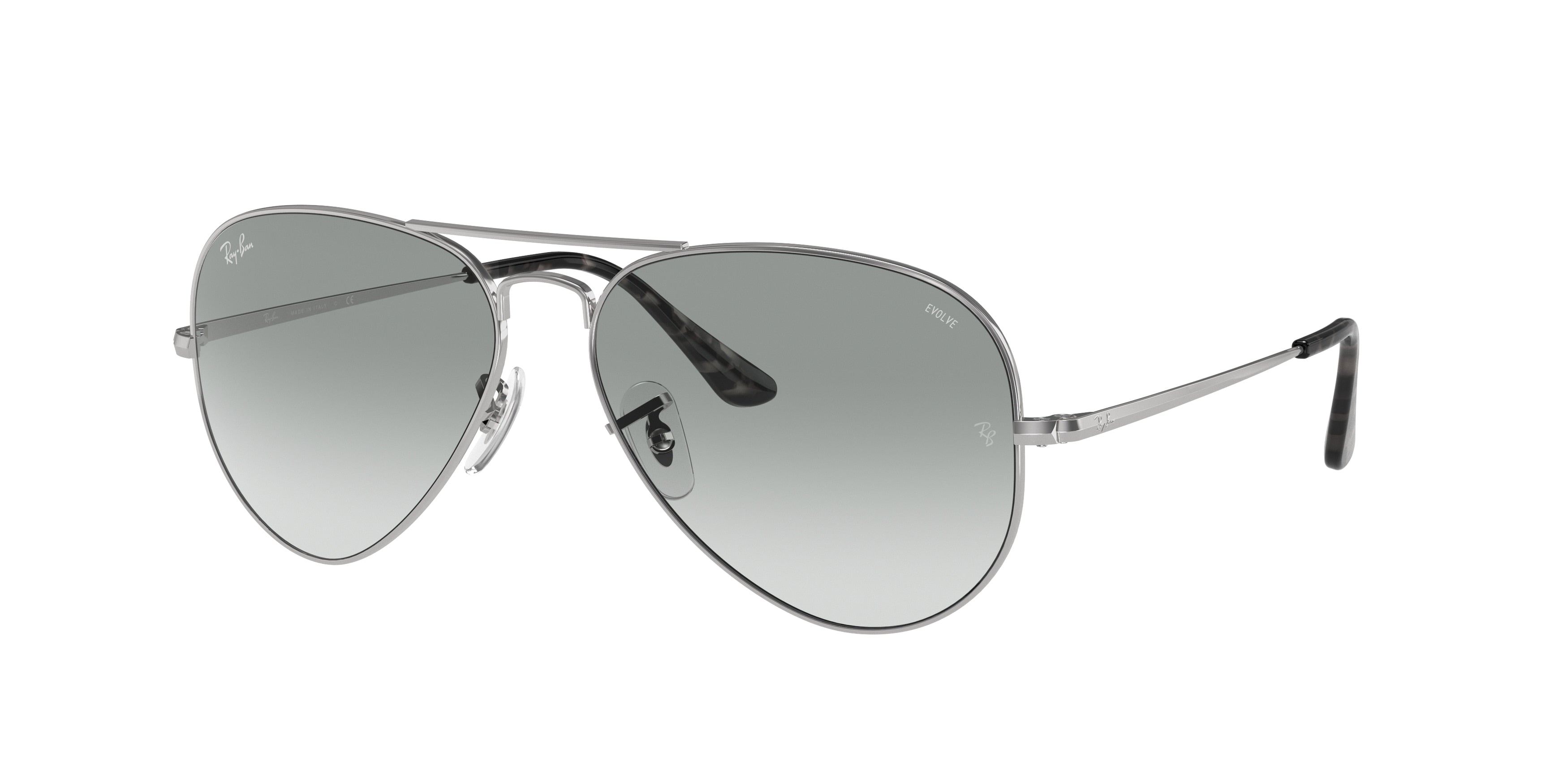 Ray-Ban AVIATOR METAL II RB3689 Pilot Sunglasses 9149AD-Silver 58-140-14 - Color Map Silver