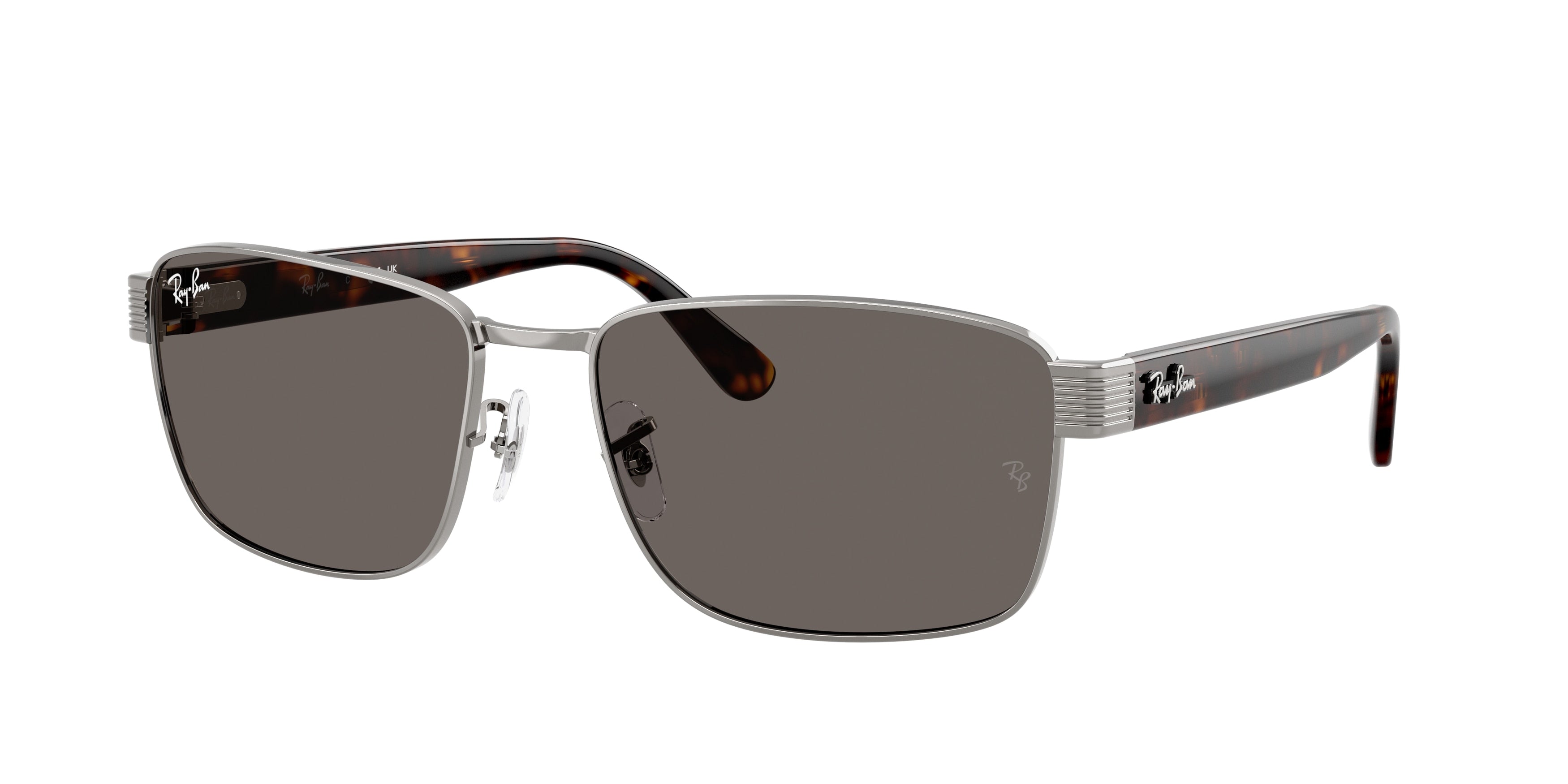 Ray-Ban RB3750 Square Sunglasses  004/B1-Gunmetal 62-145-18 - Color Map Grey