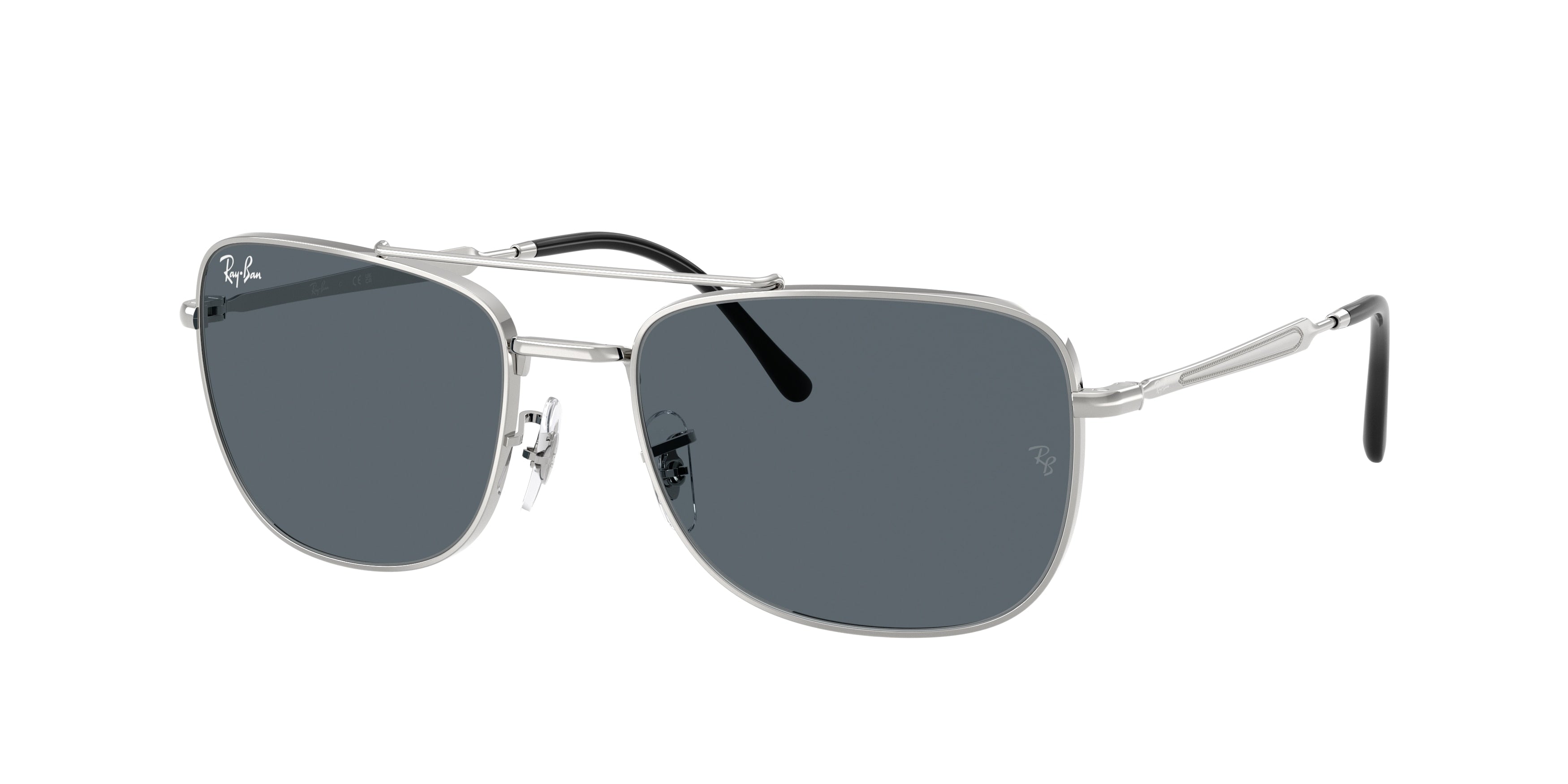 Ray-Ban RB3755 Rectangle Sunglasses  003/R5-Silver 62-145-19 - Color Map Silver