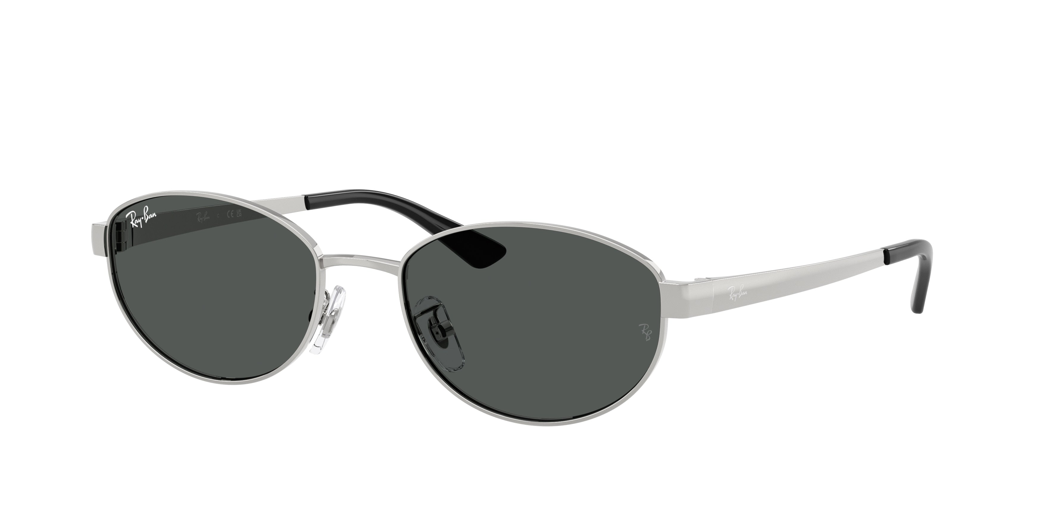Ray-Ban RB3774D Oval Sunglasses  003/87-Silver 55-145-19 - Color Map Silver
