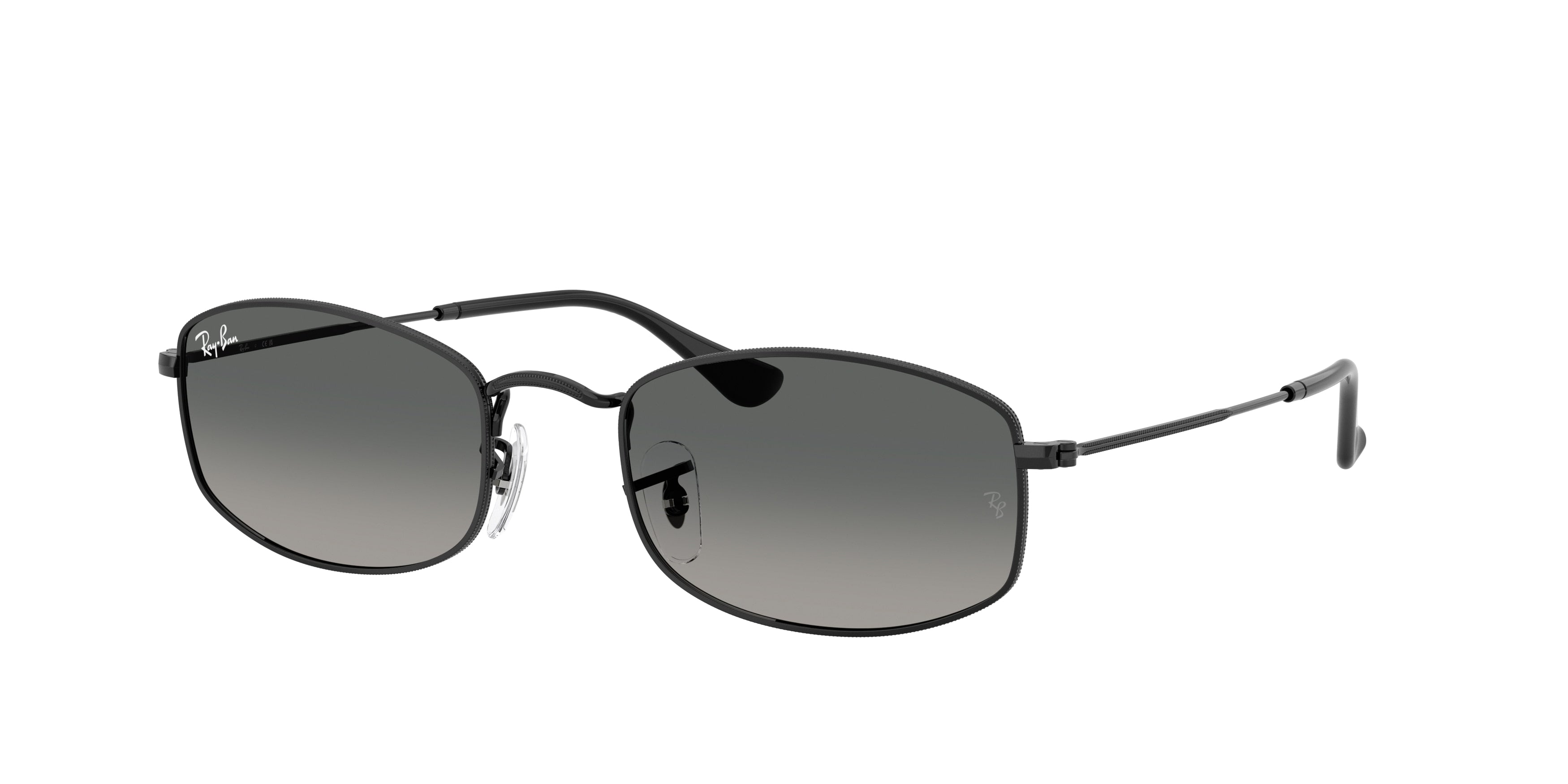 Ray-Ban RB3832 Irregular Sunglasses  002/71-Black 55-145-21 - Color Map Black