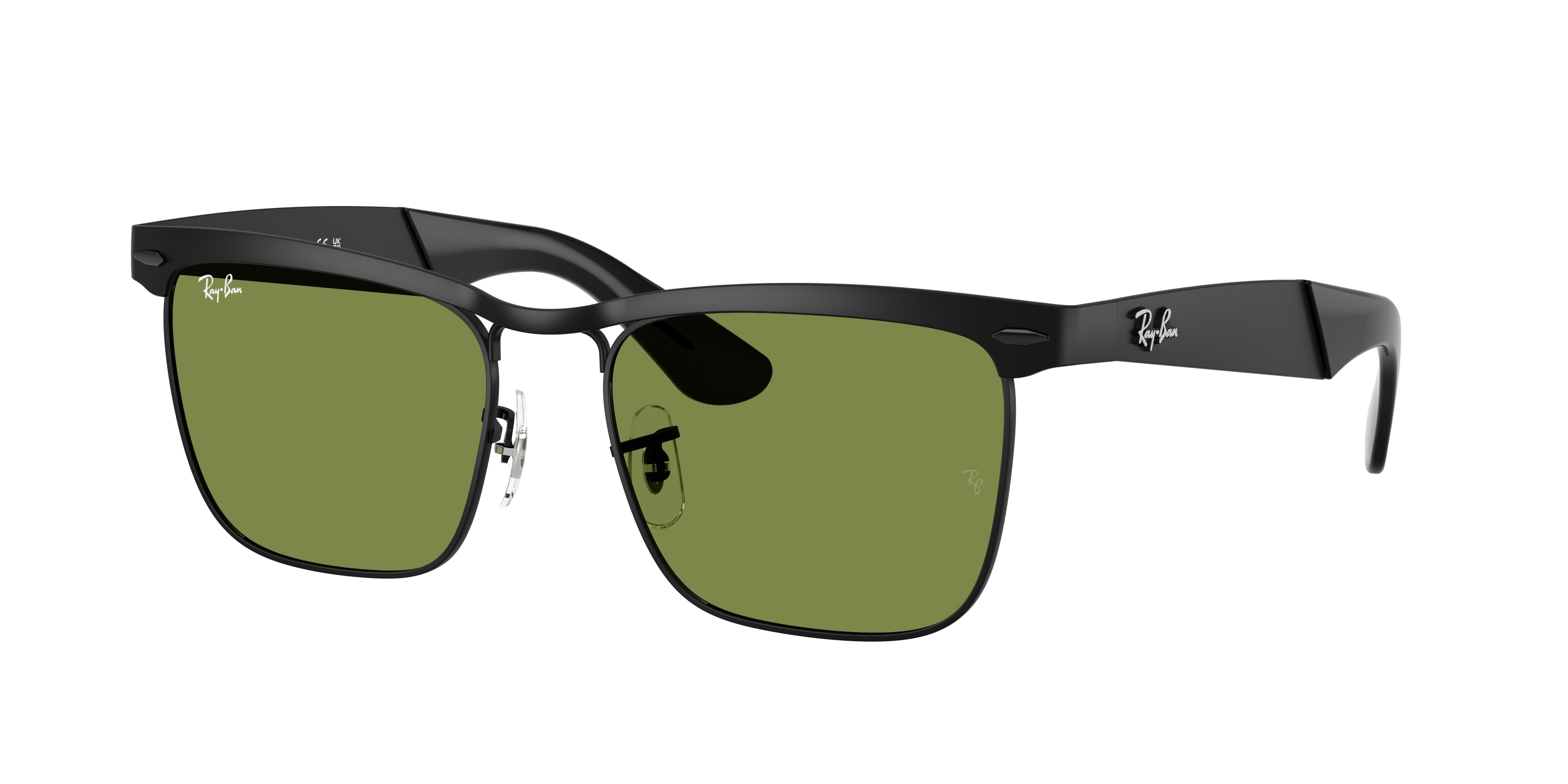 Ray-Ban WAYFARER DELUXE RB3875 Square Sunglasses  006/4E-Matte Black 56-145-18 - Color Map Black