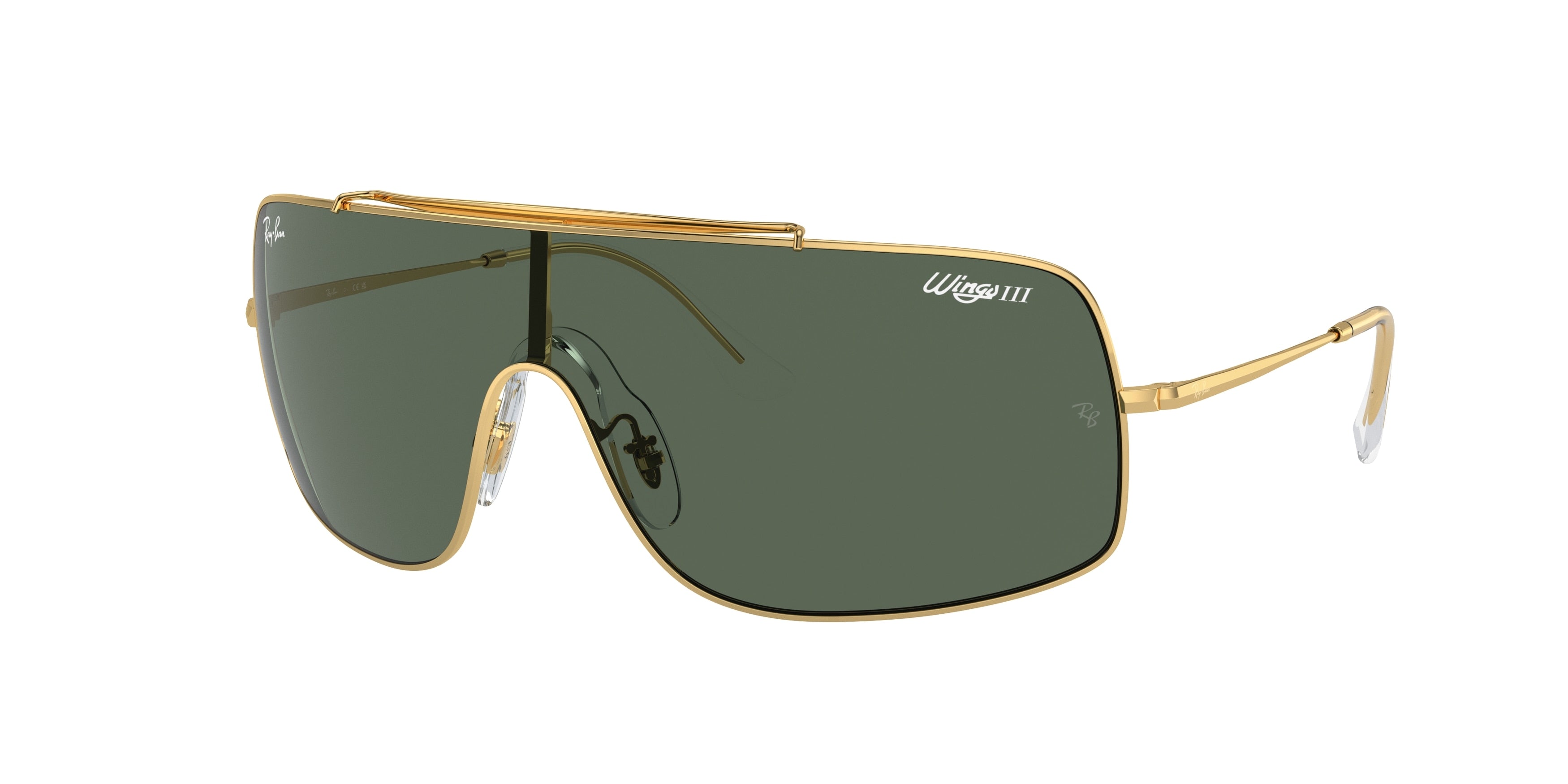 Ray-Ban WINGS III RB3897 Square Sunglasses  001/71-Arista Gold 36-130-136 - Color Map Gold