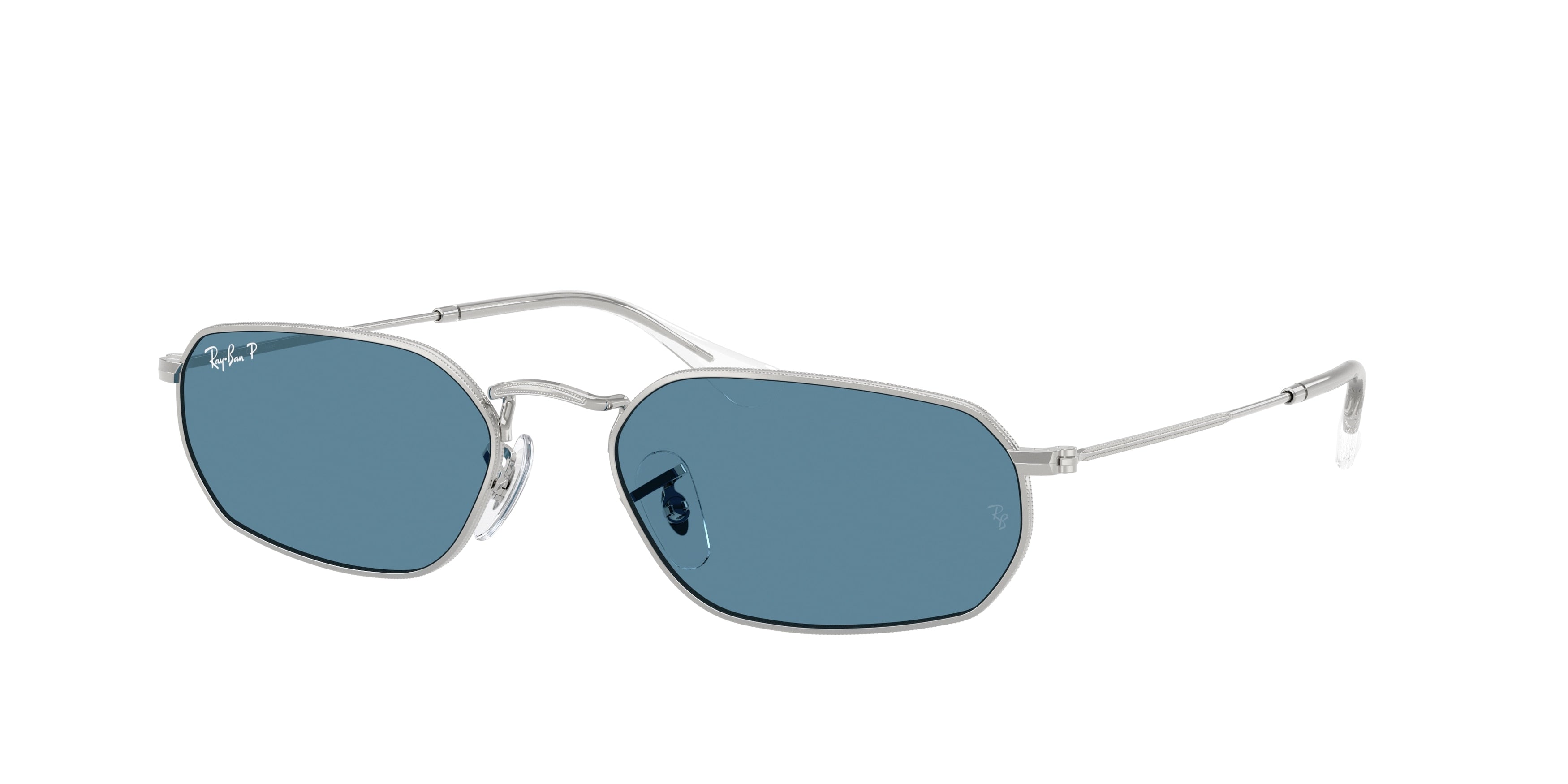 Ray-Ban RB3947 Irregular Sunglasses  003/S2-Silver 57-145-18 - Color Map Silver