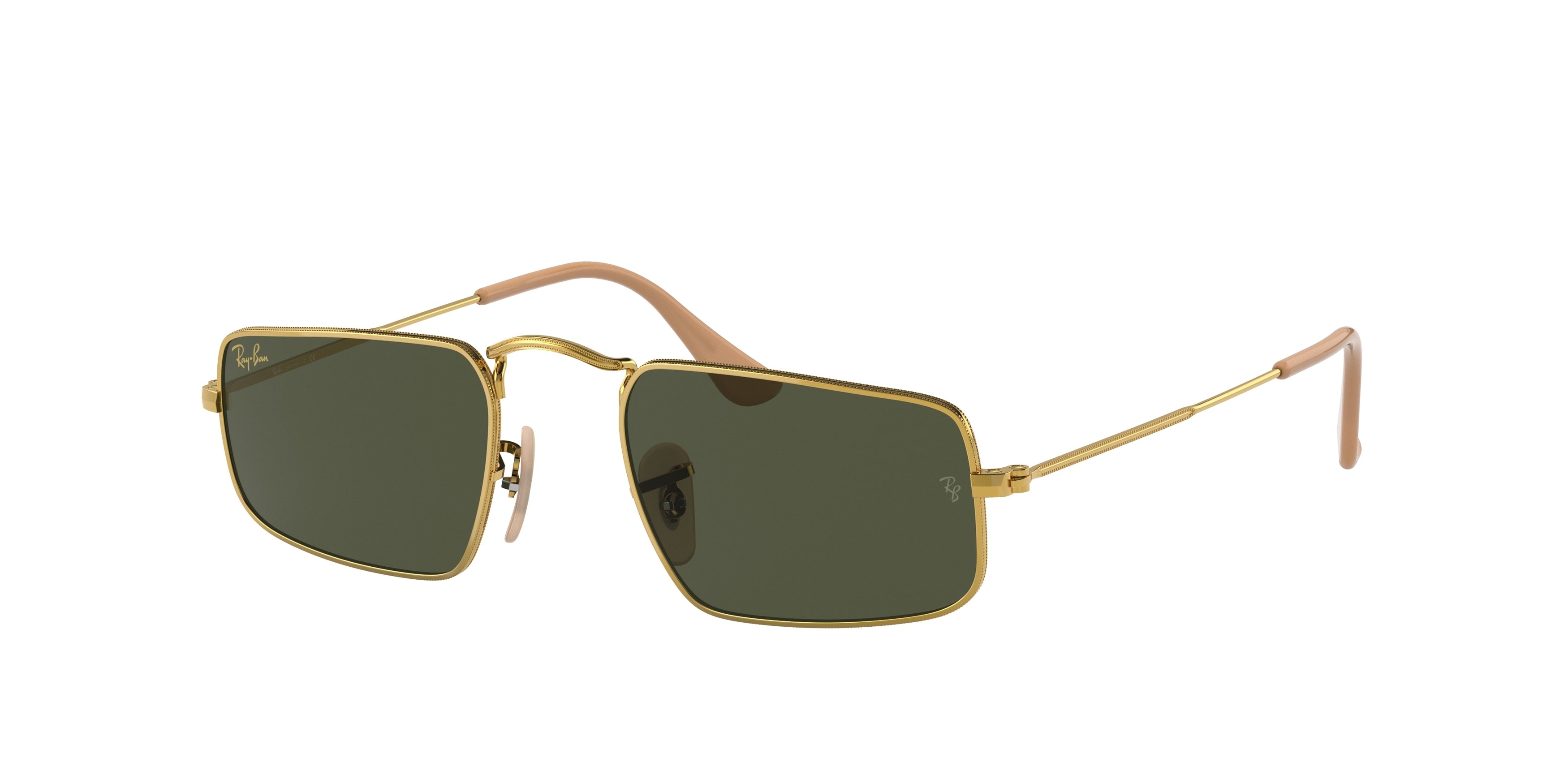 Ray-Ban JULIE RB3957 Rectangle Sunglasses  919631-Gold 52-145-20 - Color Map Gold