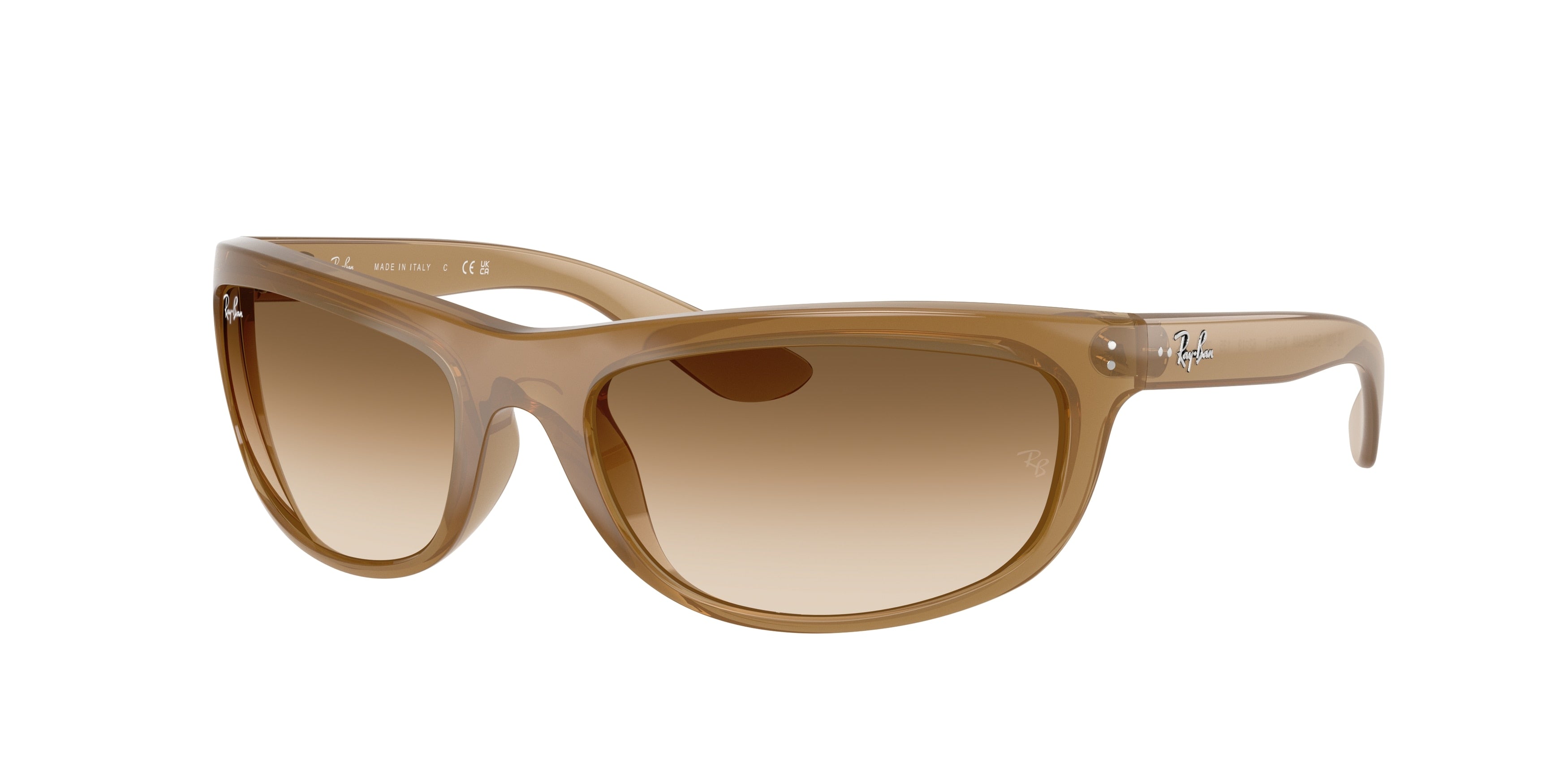 Ray-Ban BALORAMA RB4089 Rectangle Sunglasses  678951-Opal Light Brown 61-135-19 - Color Map Brown