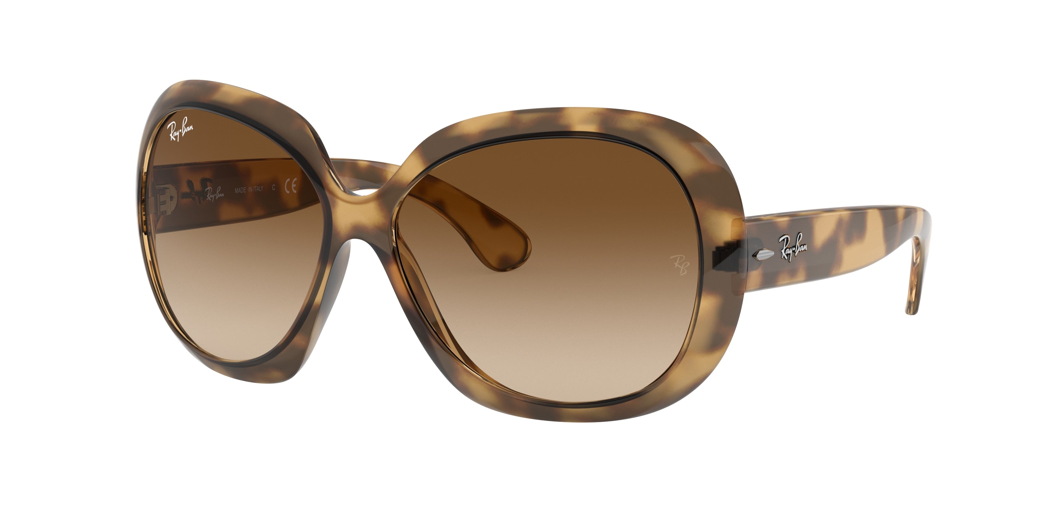 Ray-Ban JACKIE OHH II RB4098 Butterfly Sunglasses  642/13-Havana 60-135-14 - Color Map Tortoise