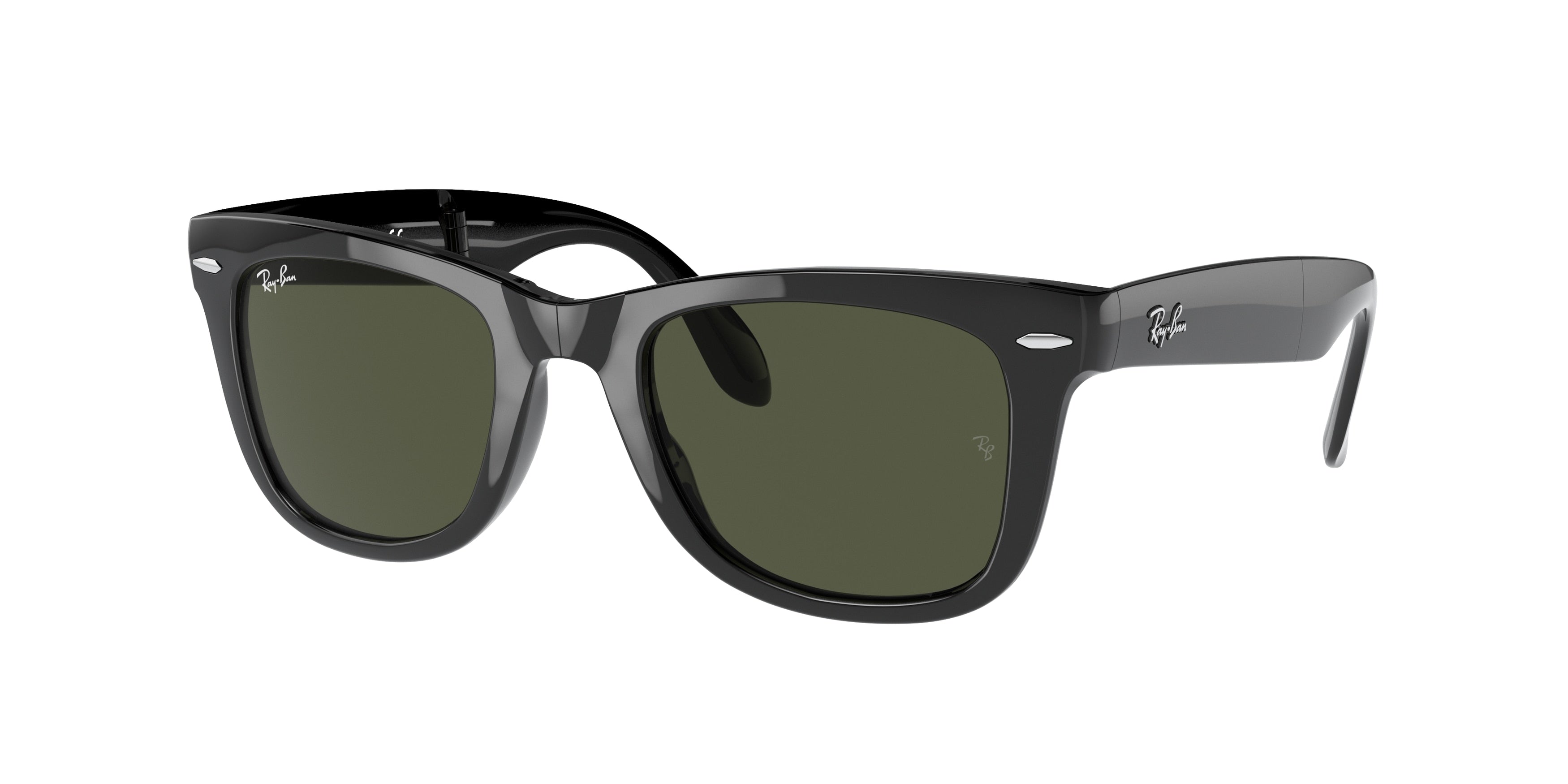 Ray-Ban FOLDING WAYFARER RB4105 Square Sunglasses 601-Black 55-140-20 - Color Map Black
