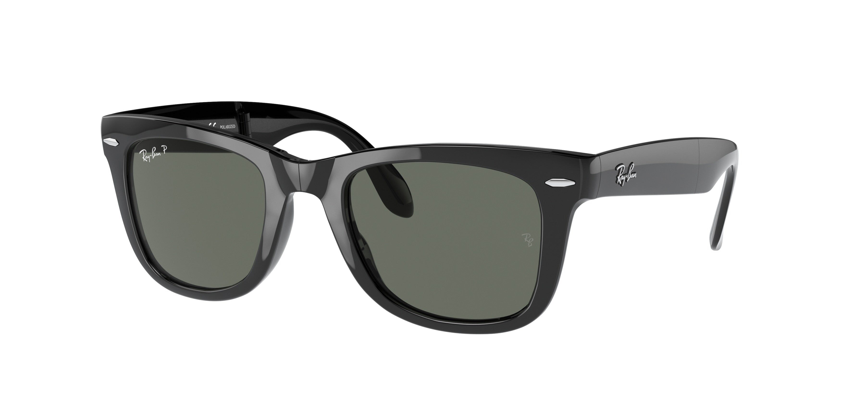 Ray-Ban FOLDING WAYFARER RB4105 Square Sunglasses 601/58-Black 55-140-20 - Color Map Black