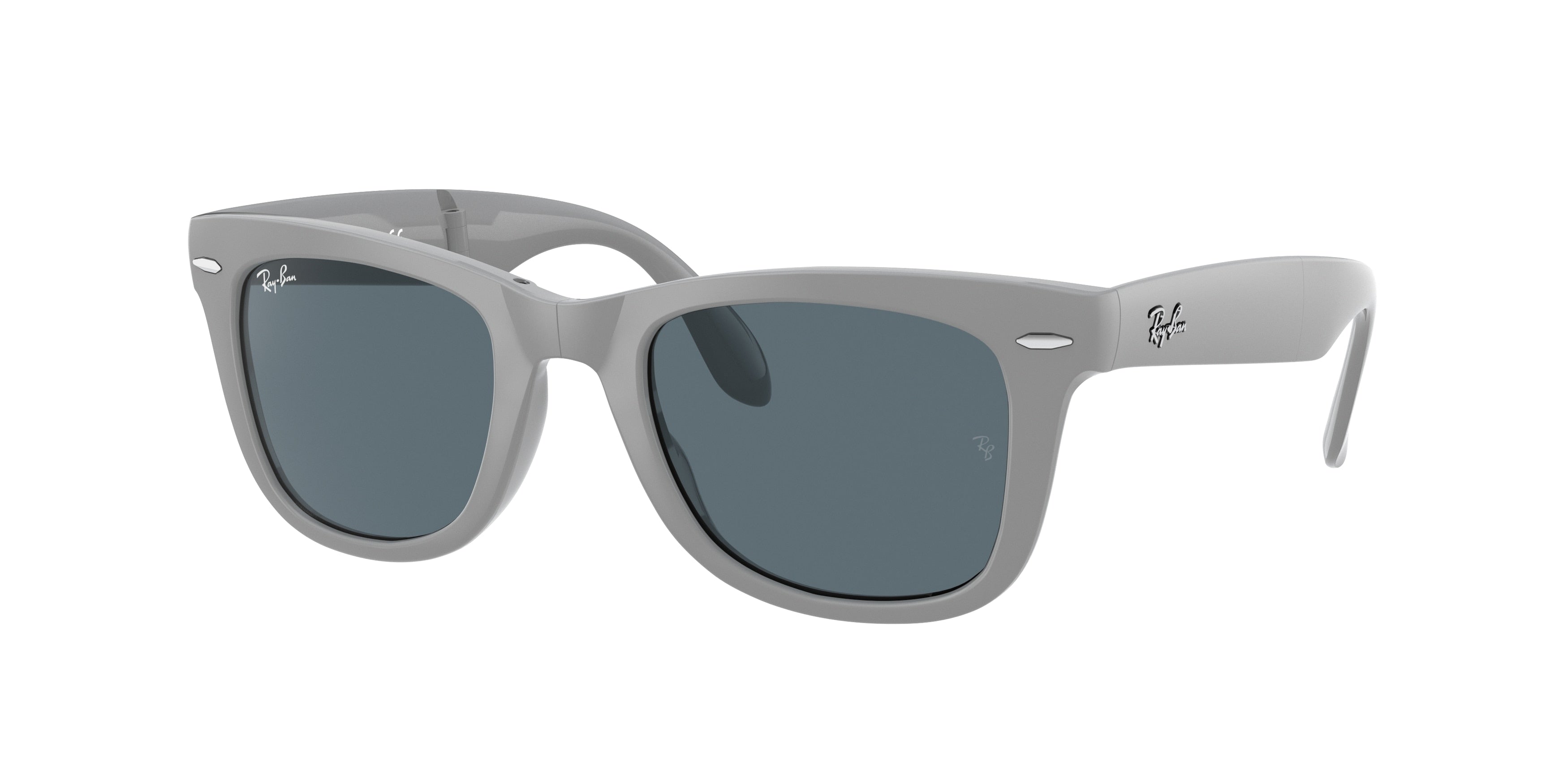 Ray-Ban FOLDING WAYFARER RB4105 Square Sunglasses 6577R5-Grey 51-140-22 - Color Map Grey