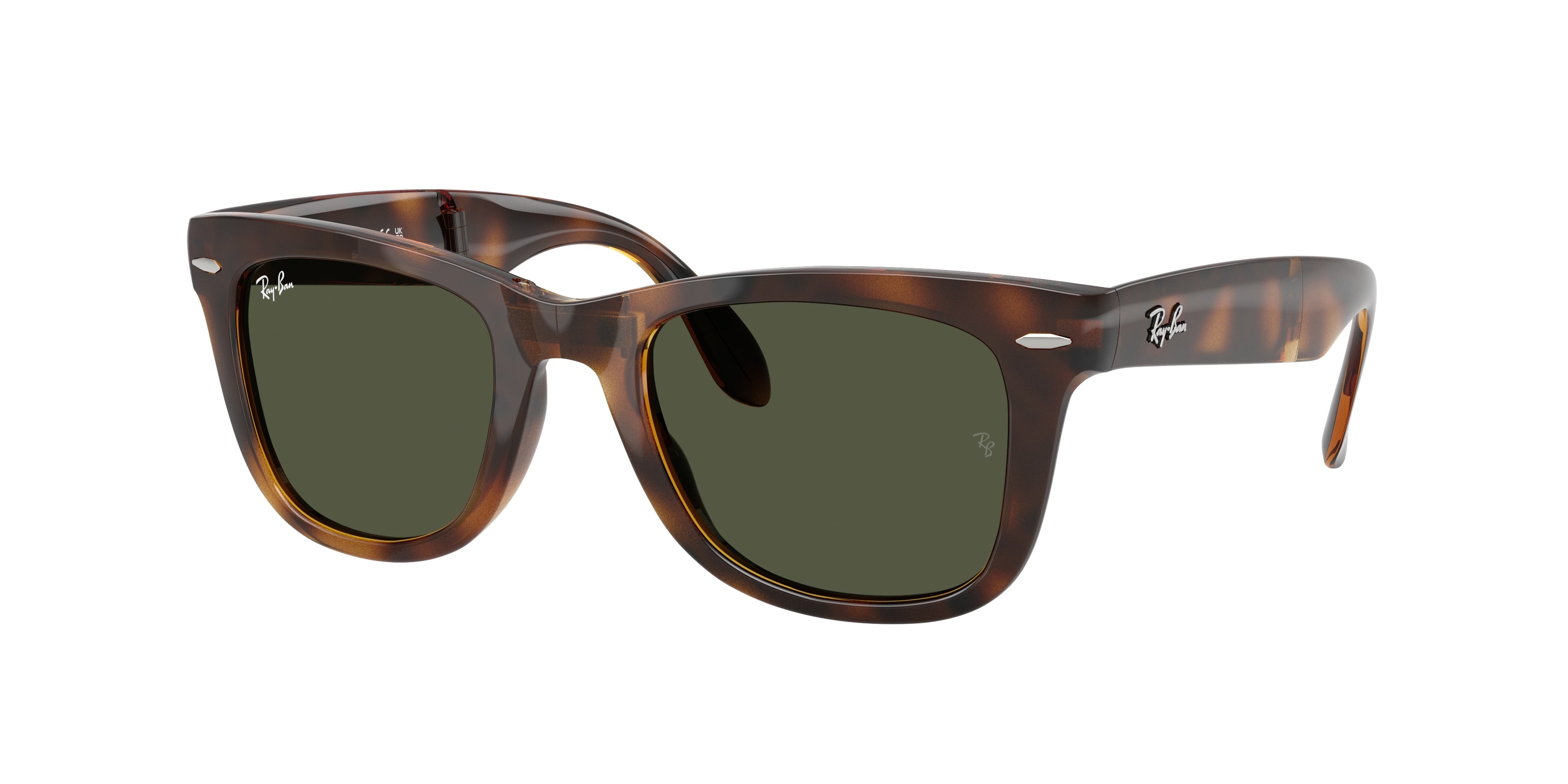 Ray-Ban FOLDING WAYFARER RB4105 Square Sunglasses 710/31-Havana 51-140-22 - Color Map Tortoise