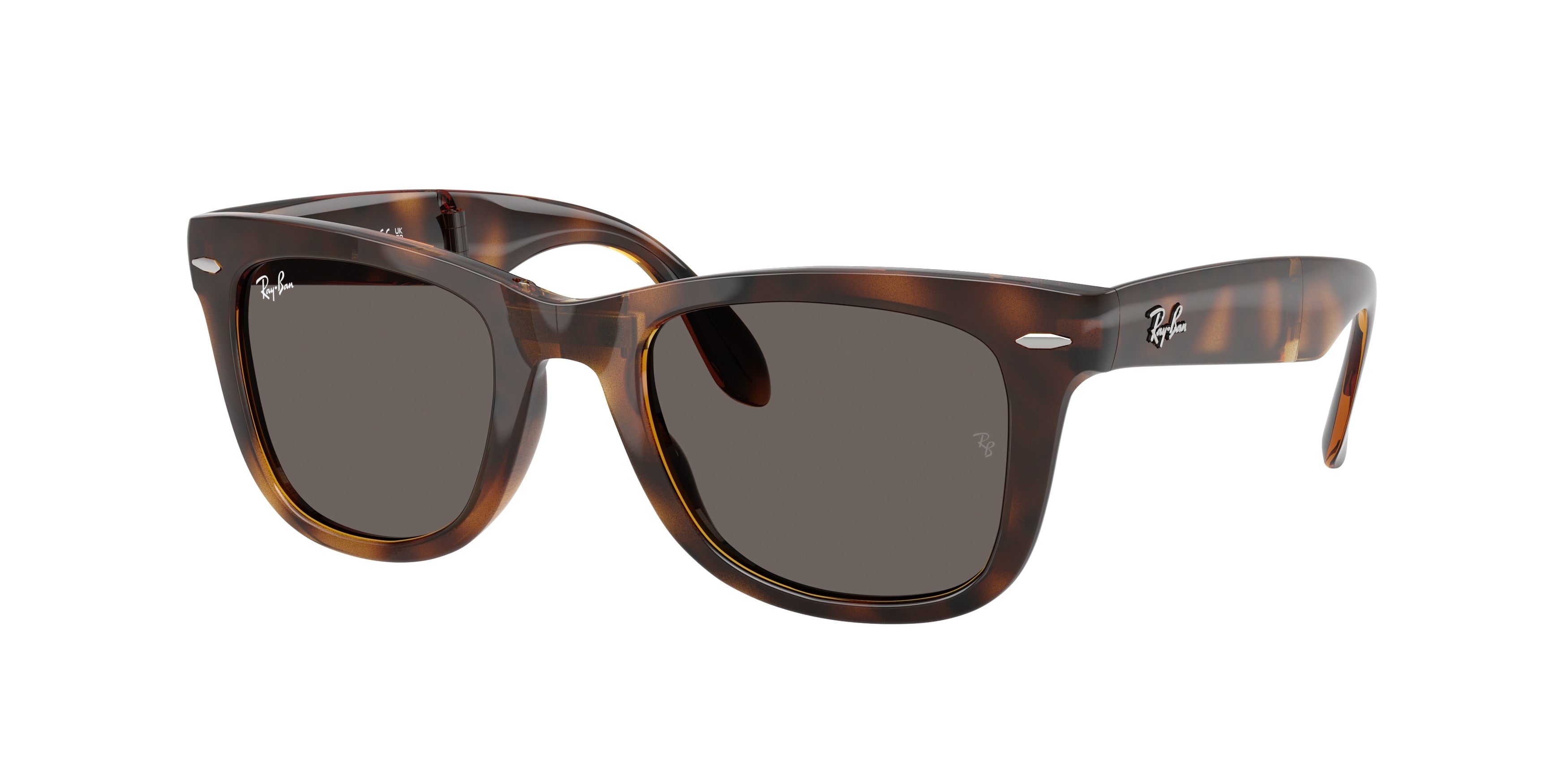 Ray-Ban FOLDING WAYFARER RB4105 Square Sunglasses 710/B1-Havana 51-140-22 - Color Map Tortoise