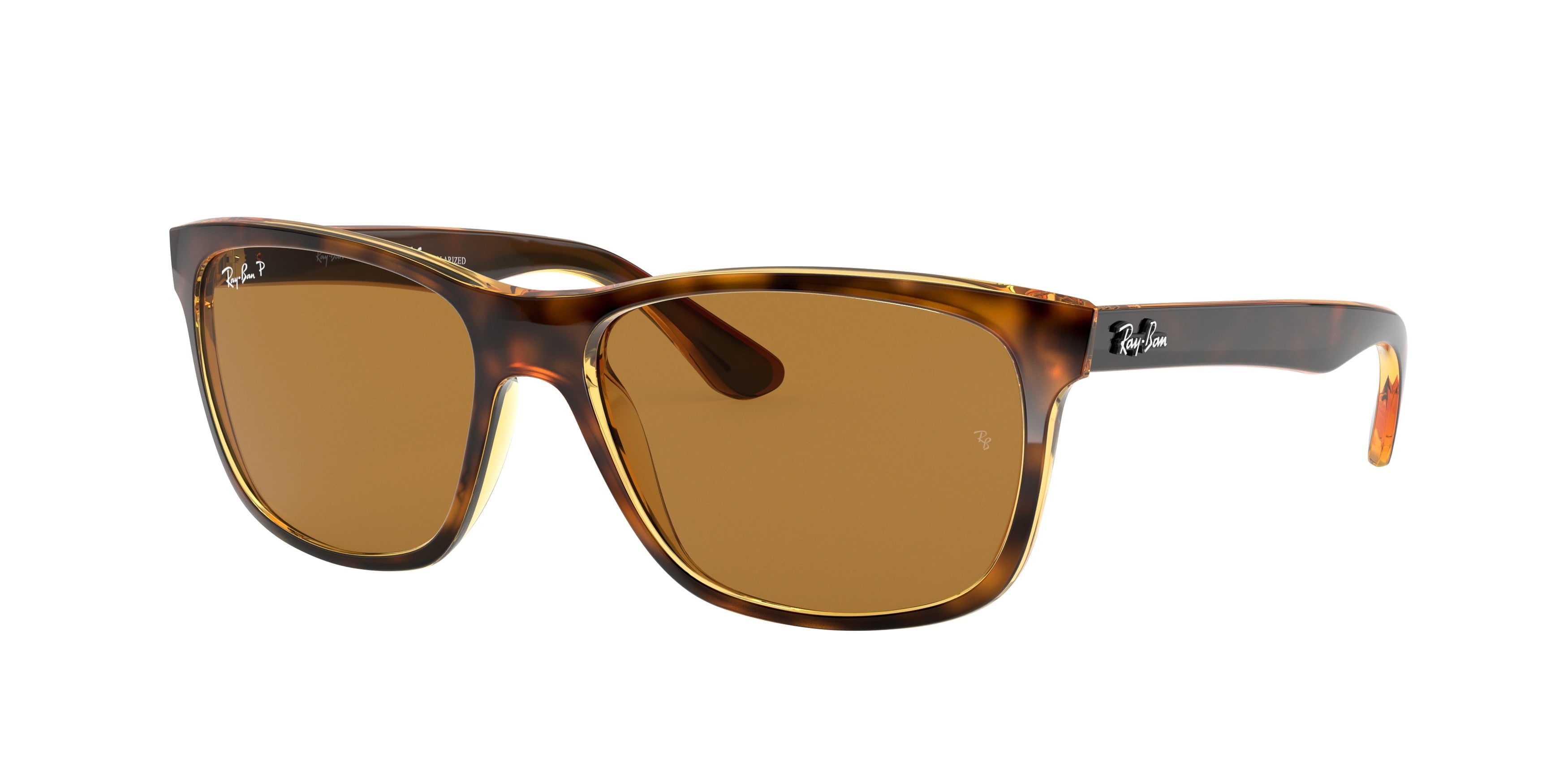 Ray-Ban RB4181 Square Sunglasses  710/83-Light Havana 57-145-16 - Color Map Tortoise