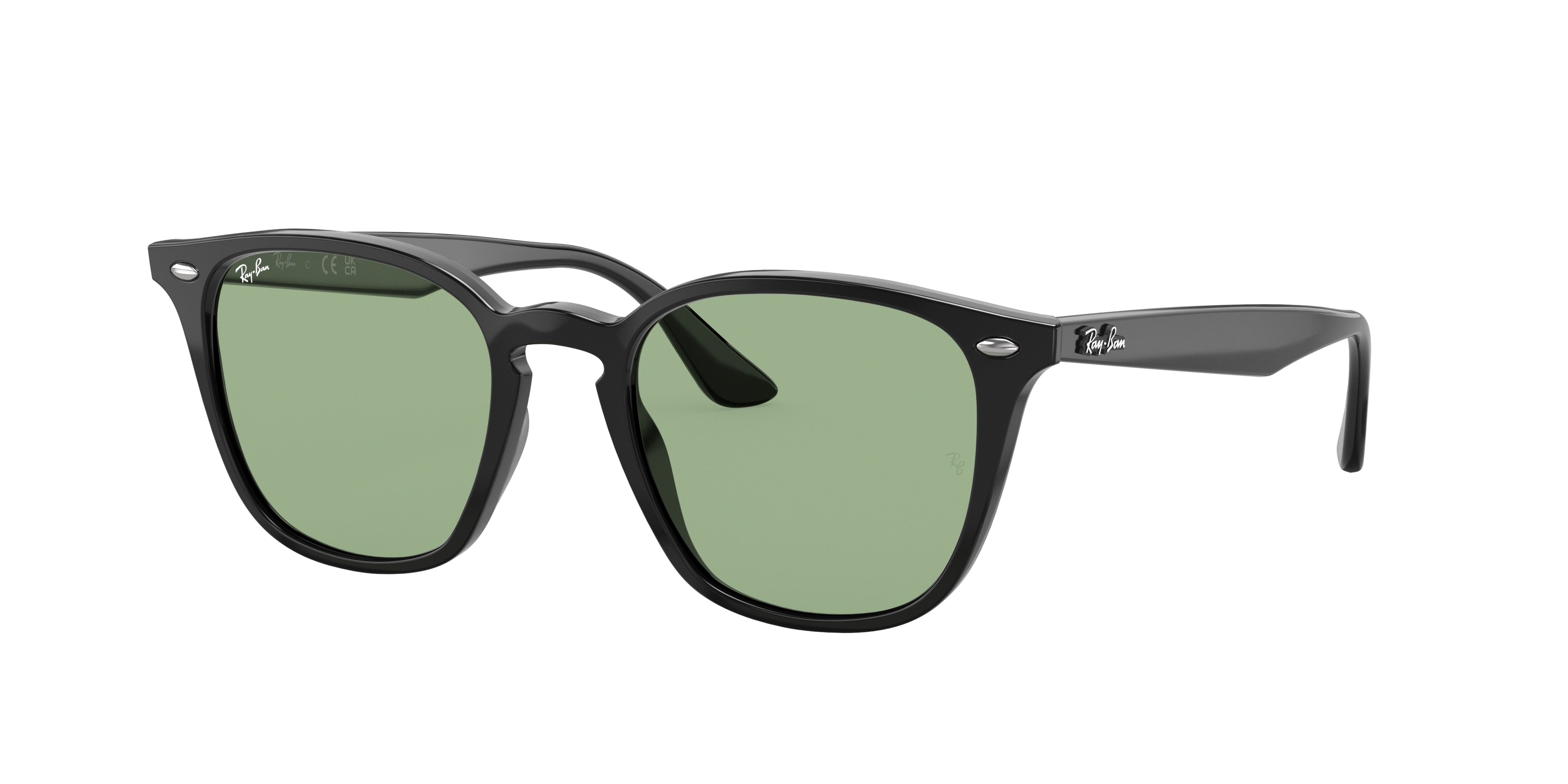 Ray-Ban RB4258F Square Sunglasses  601/2-Black 52-150-20 - Color Map Black