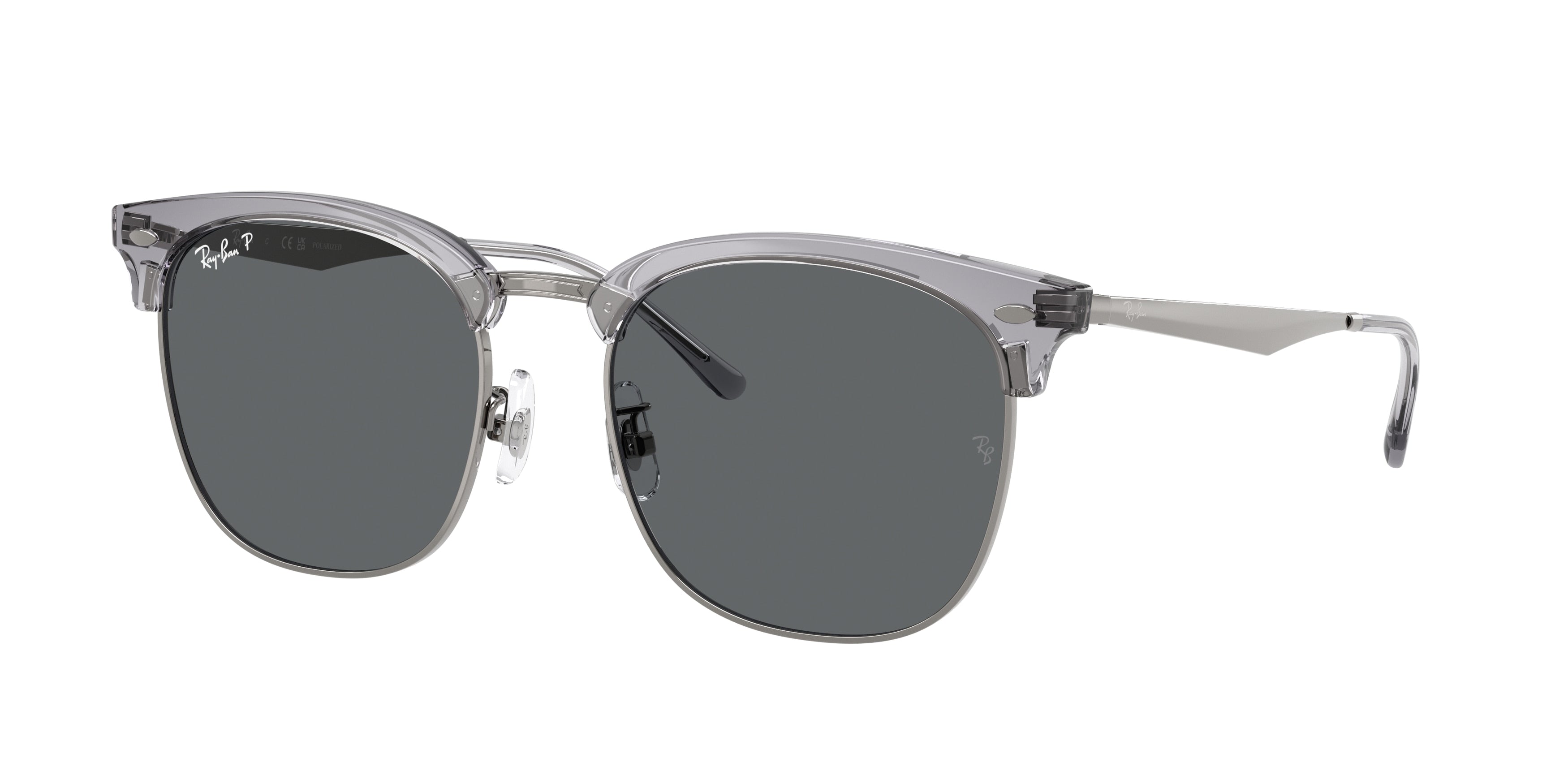 Ray-Ban RB4418D Square Sunglasses  679281-Transparent Grey On Gunmetal 56-145-19 - Color Map Transparent