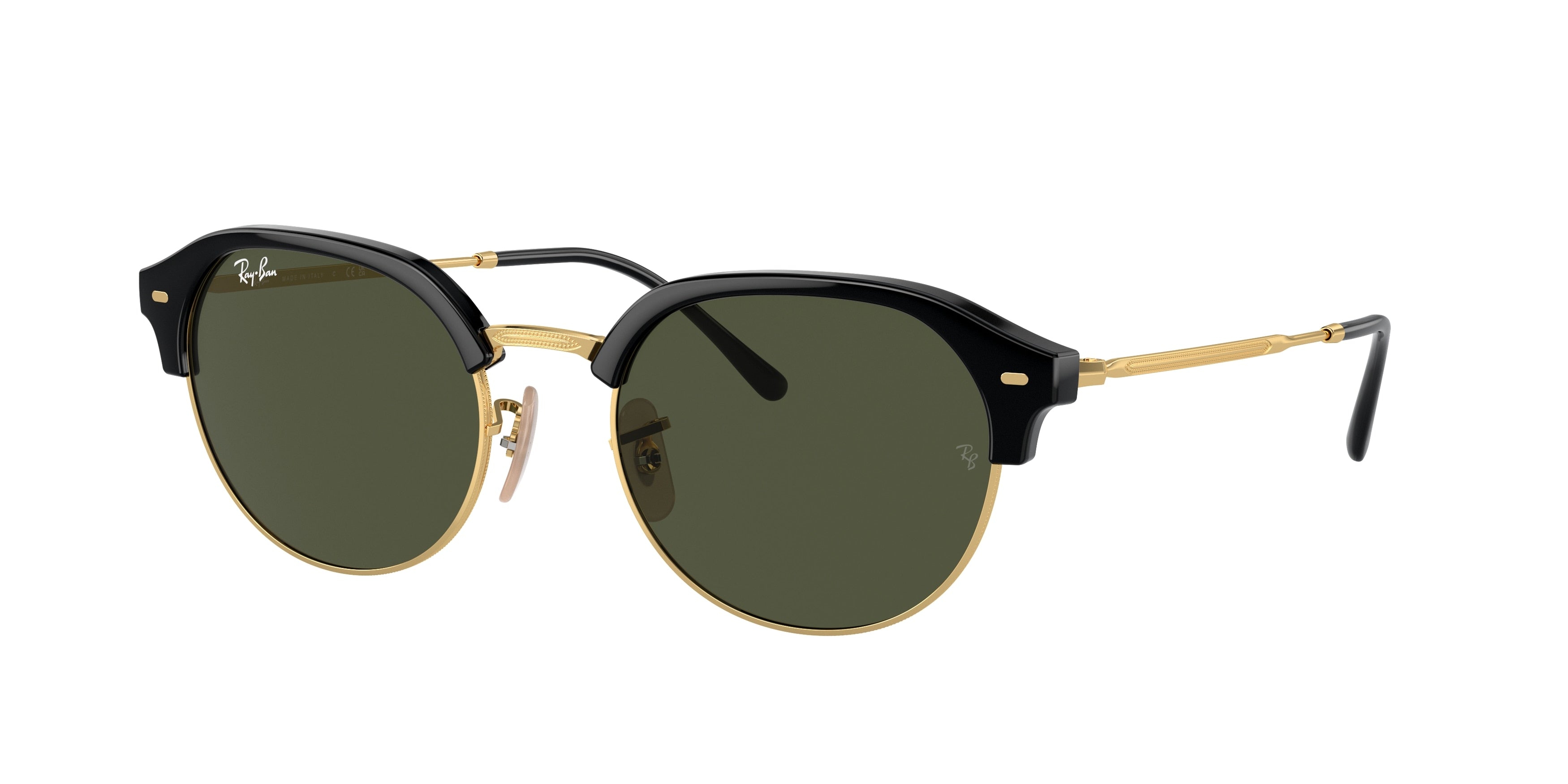 Ray-Ban RB4429 Irregular Sunglasses  601/31-Black On Gold 55-145-20 - Color Map Black