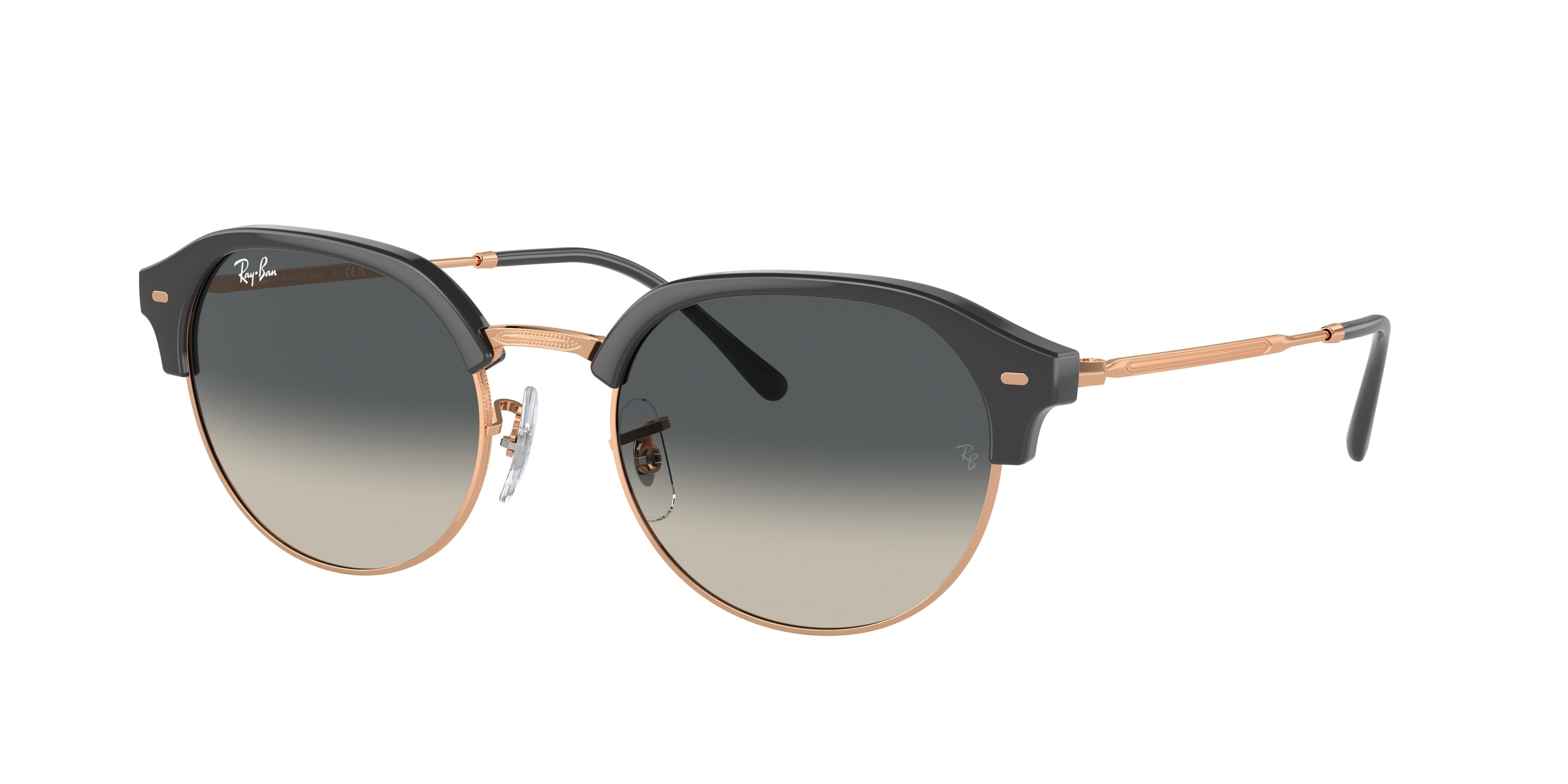 Ray-Ban RB4429 Irregular Sunglasses  672071-Dark Grey On Rose Gold 55-145-20 - Color Map Grey