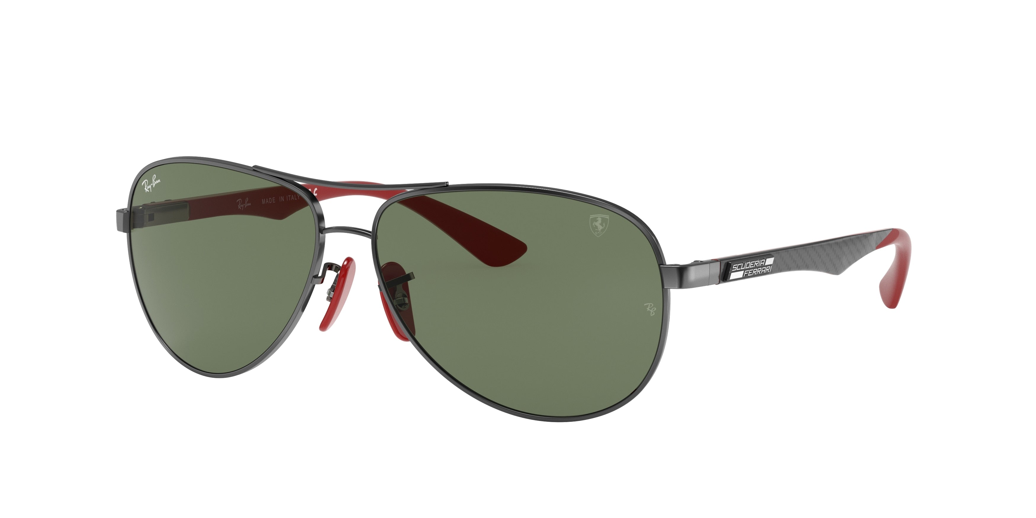 Ray-Ban SCUDERIA FERRARI COLLECTION RB8313M Pilot Sunglasses  F00171-Gunmetal 61-140-13 - Color Map Grey