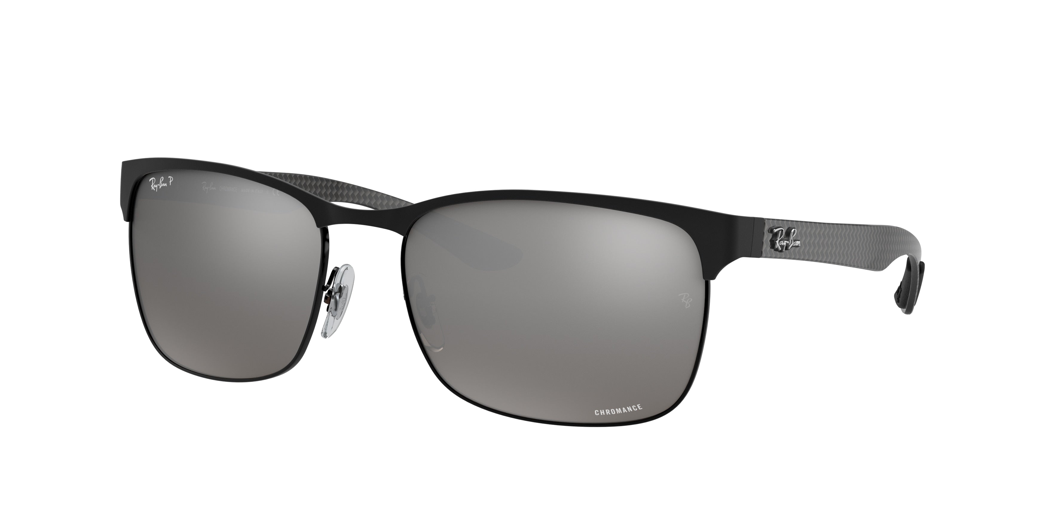 Ray-Ban RB8319CH Square Sunglasses 186/5J-Black 60-135-18 - Color Map Black