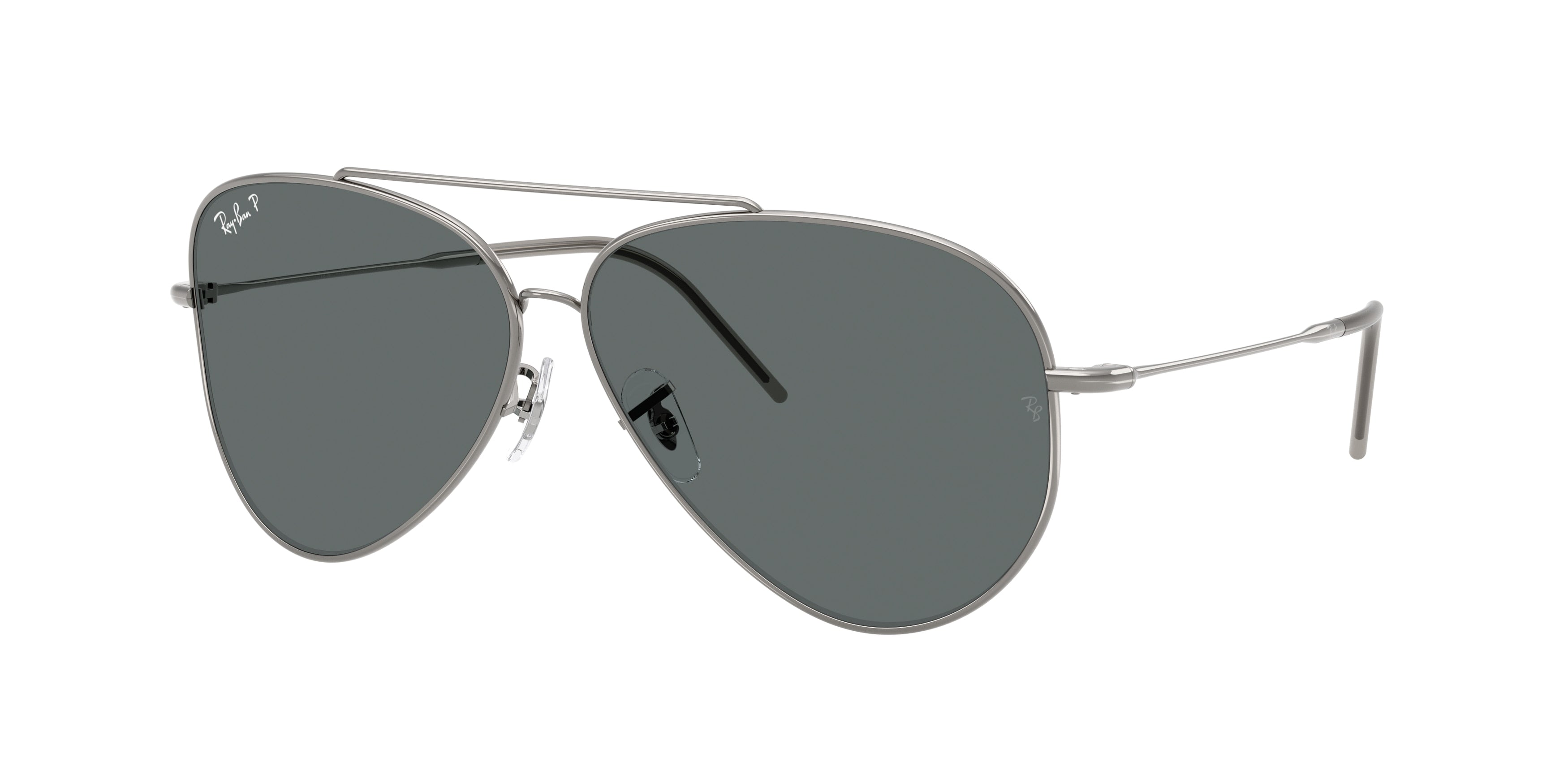 Ray-Ban AVIATOR REVERSE RBR0101S Pilot Sunglasses  004/81-Gunmetal 62-145-11 - Color Map Grey