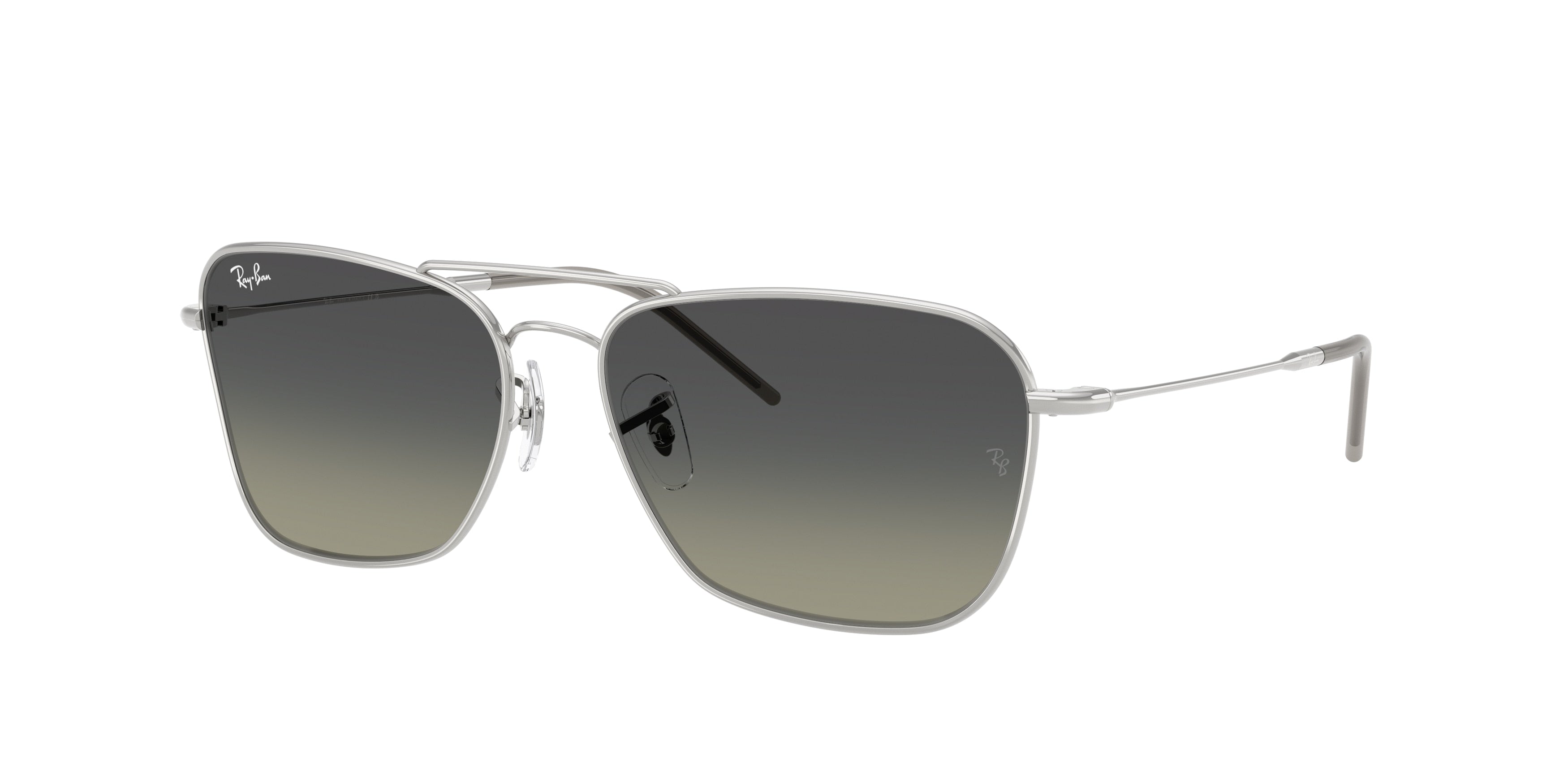 Ray-Ban CARAVAN REVERSE RBR0102S Square Sunglasses  003/11-Silver 61-145-15 - Color Map Silver