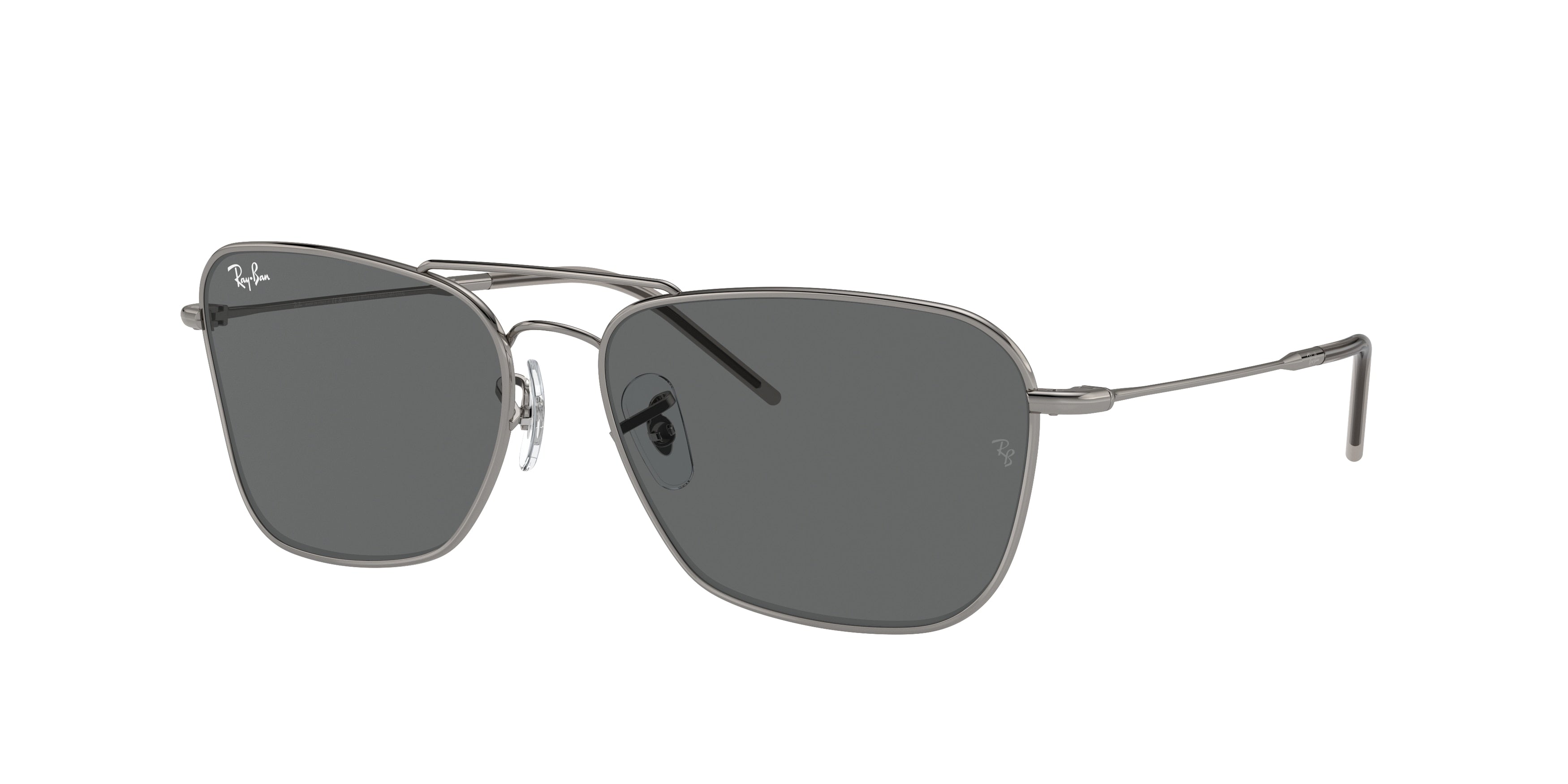 Ray-Ban CARAVAN REVERSE RBR0102S Square Sunglasses  004/GR-Gunmetal 61-145-15 - Color Map Grey