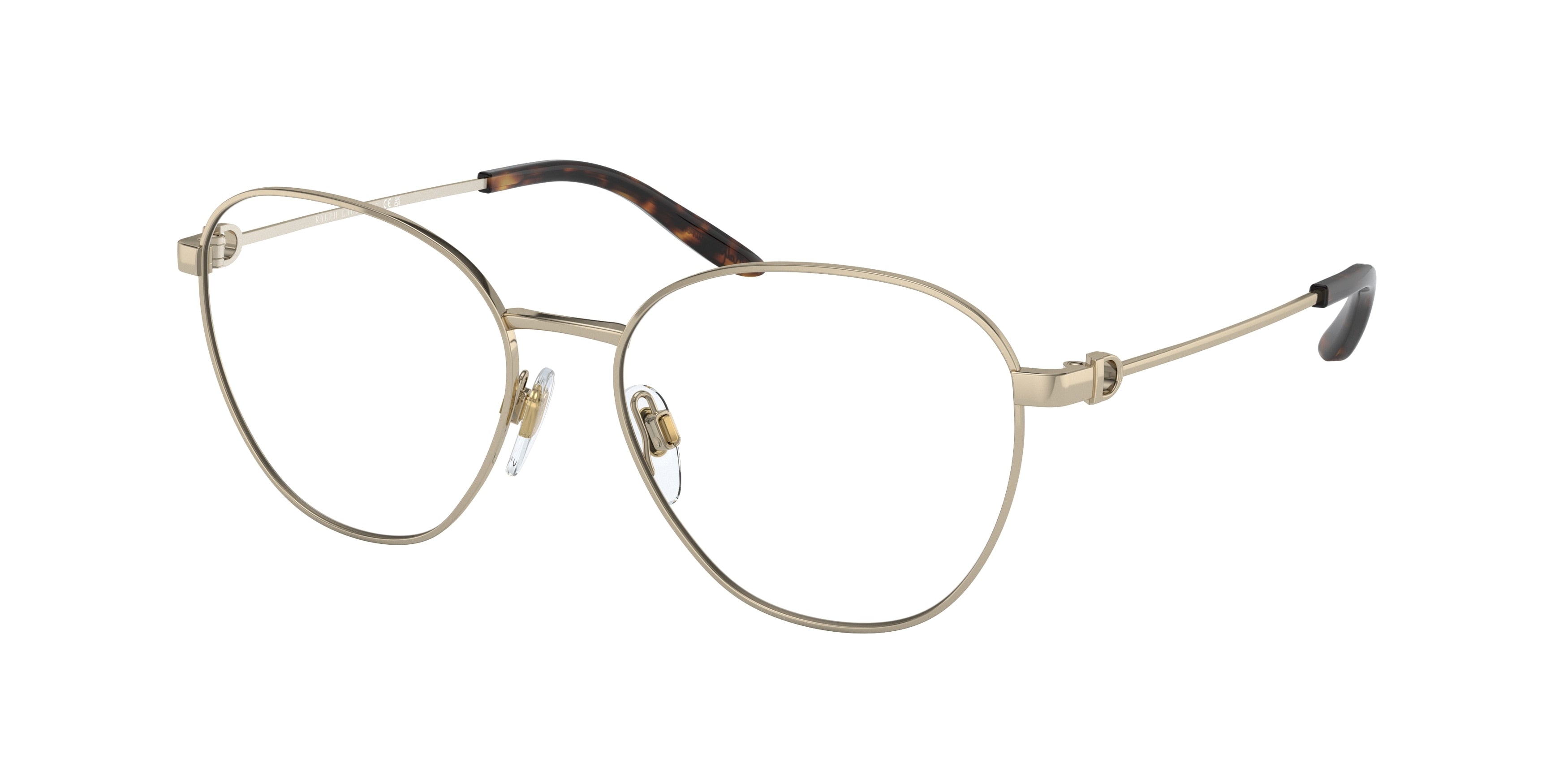 Ralph Lauren RL5117 Irregular Eyeglasses  9053-Shiny Pale Gold 53-145-16 - Color Map Gold