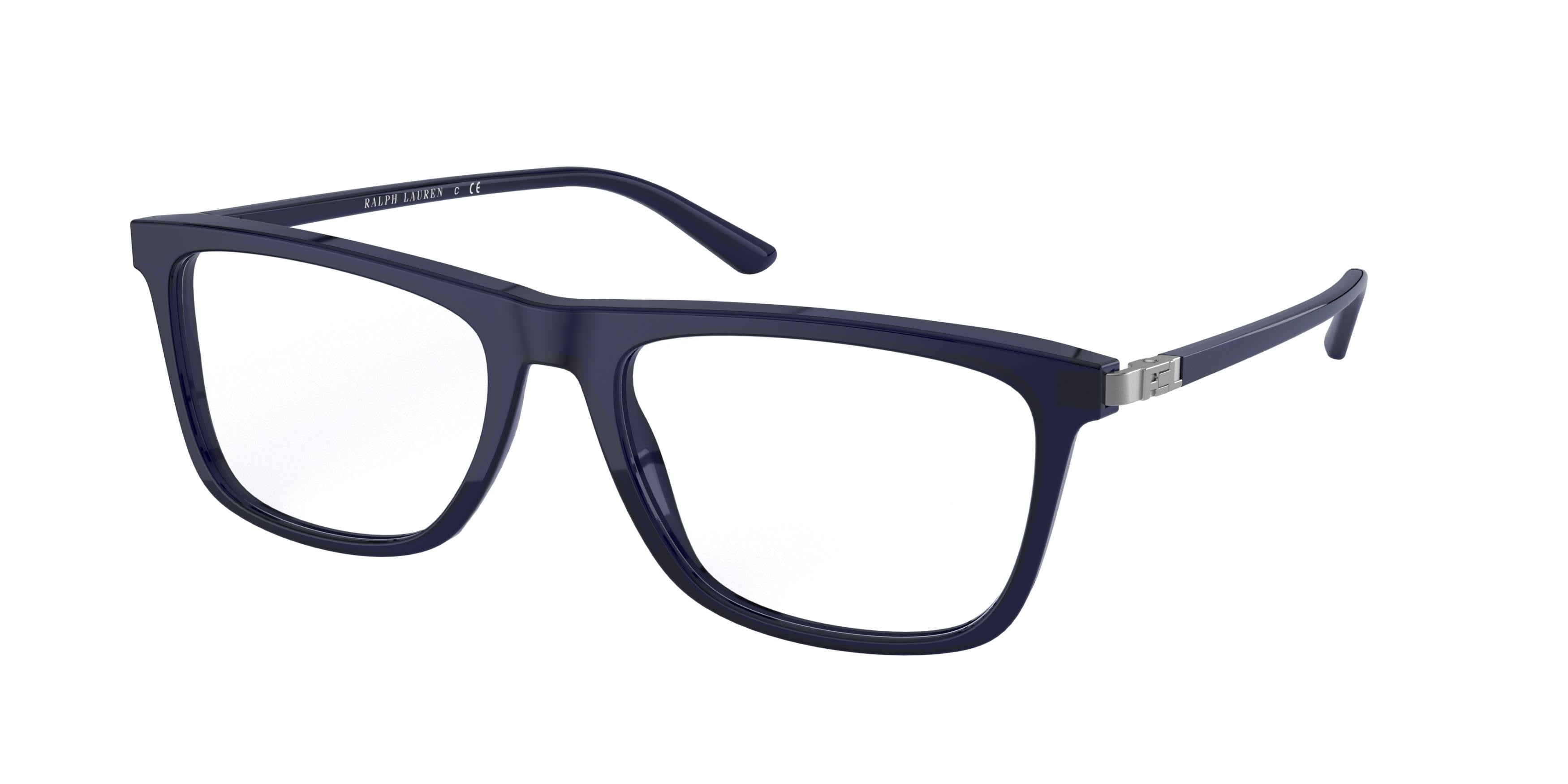 Ralph Lauren RL6202 Rectangle Eyeglasses 5795-Shiny Transparent Blue 56-145-18 - Color Map Blue