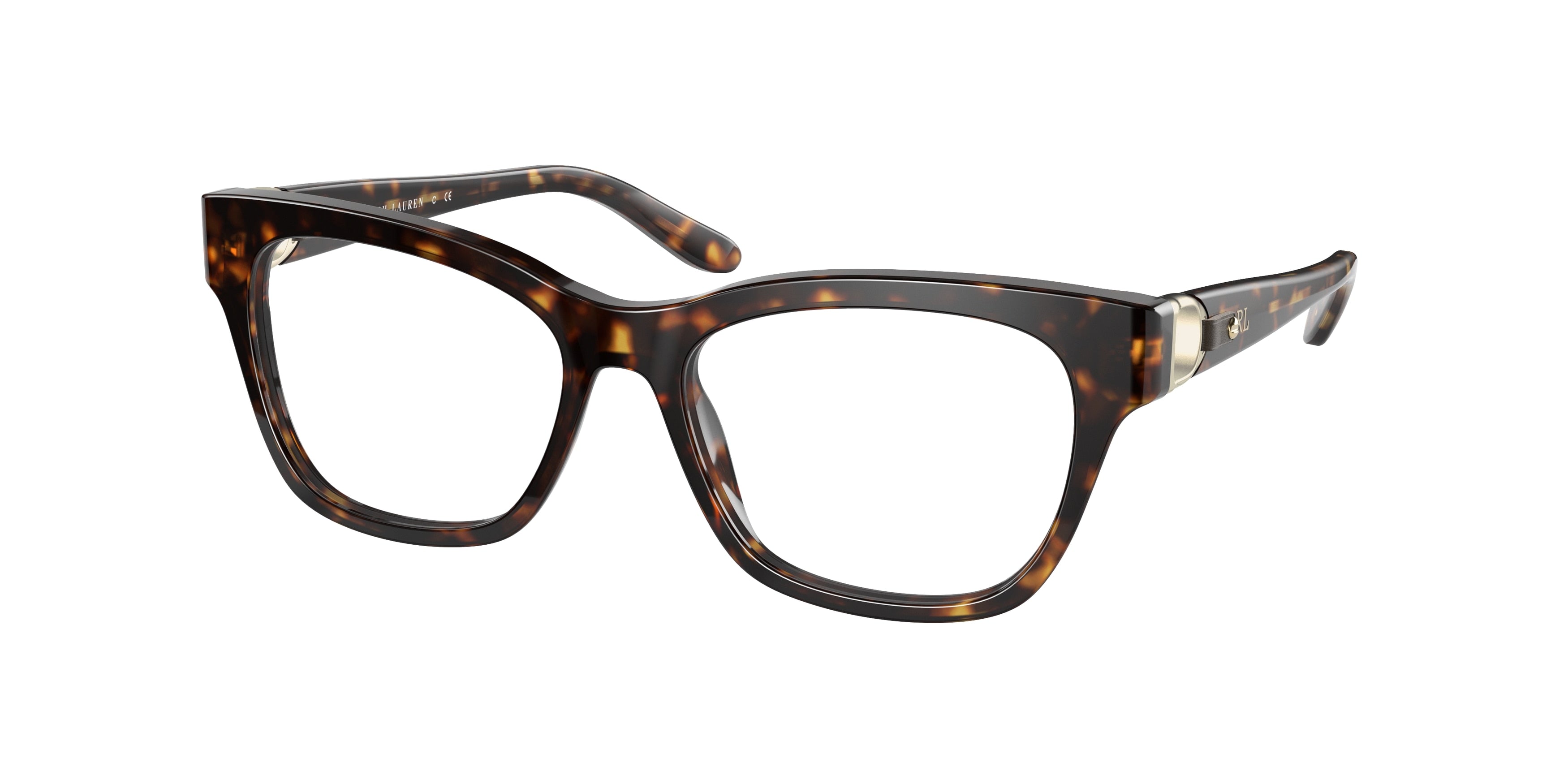 Ralph Lauren RL6209Q Butterfly Eyeglasses 5003-Shiny Dark Havana 50-140-16 - Color Map Brown