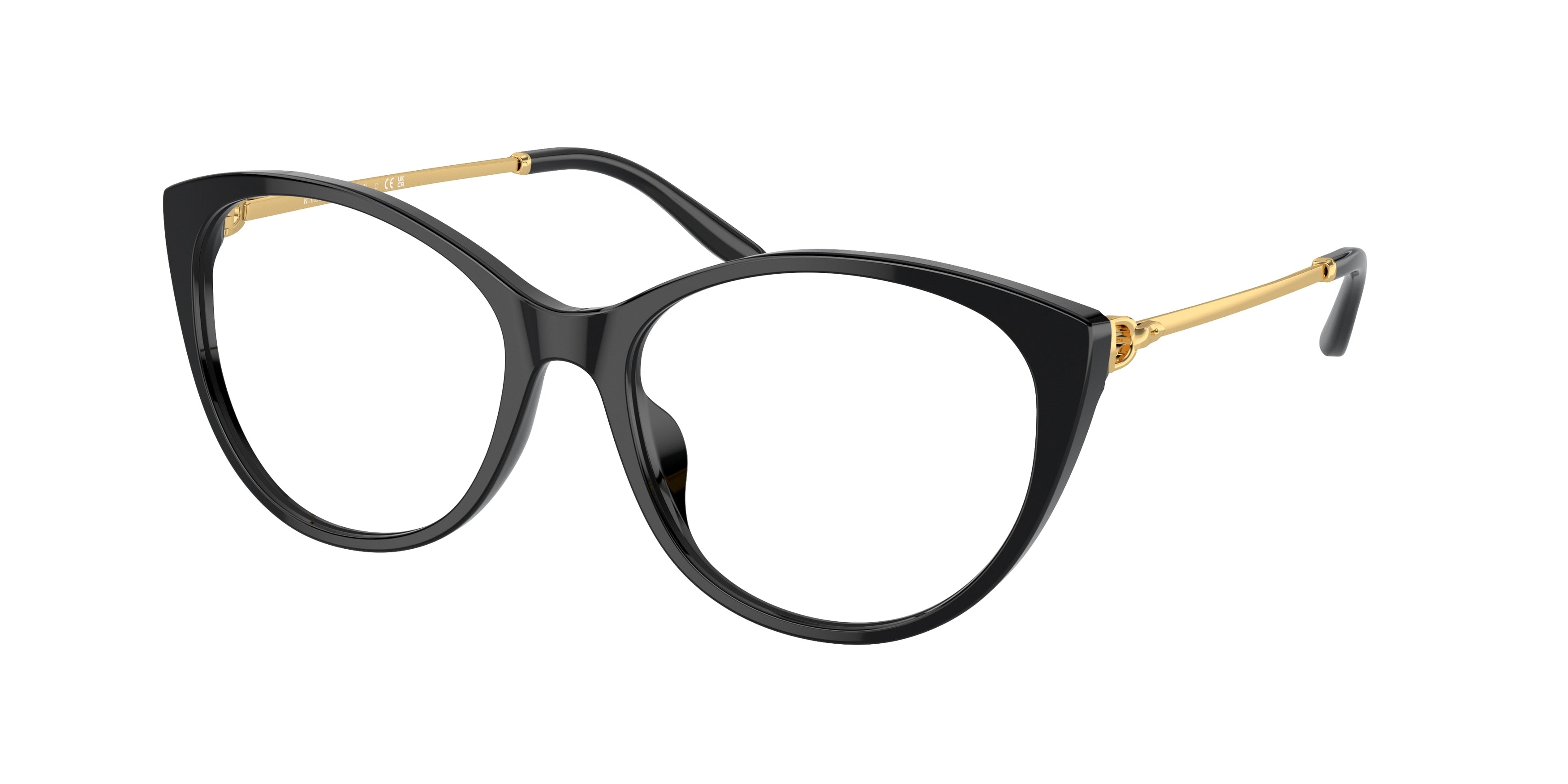 Ralph Lauren RL6239U Cat Eye Eyeglasses  5001-Black 55-145-17 - Color Map Black